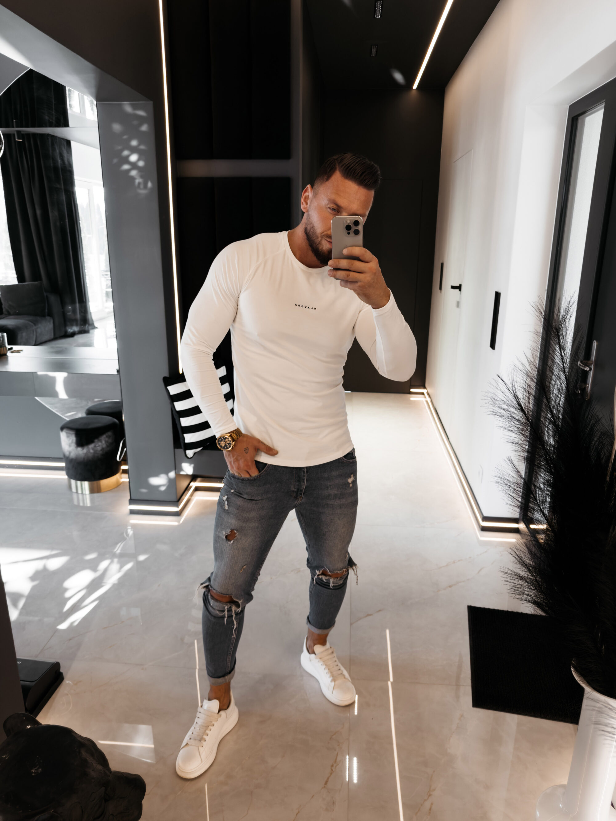 Longsleeve męski MIRE 2026 Ecru