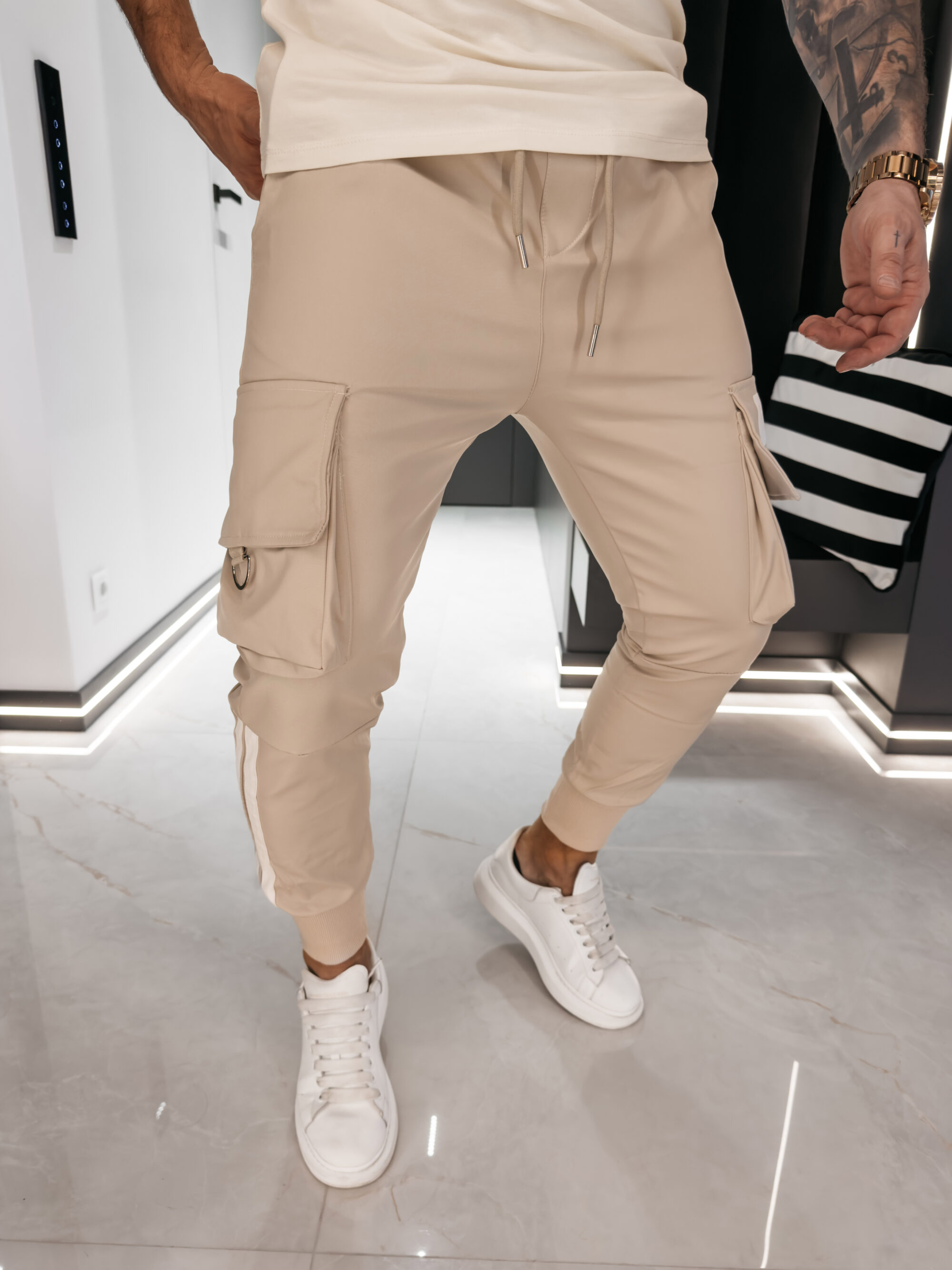 spodnie CASTON 846 Spodnie męskie CASTON 2026 Beżowe