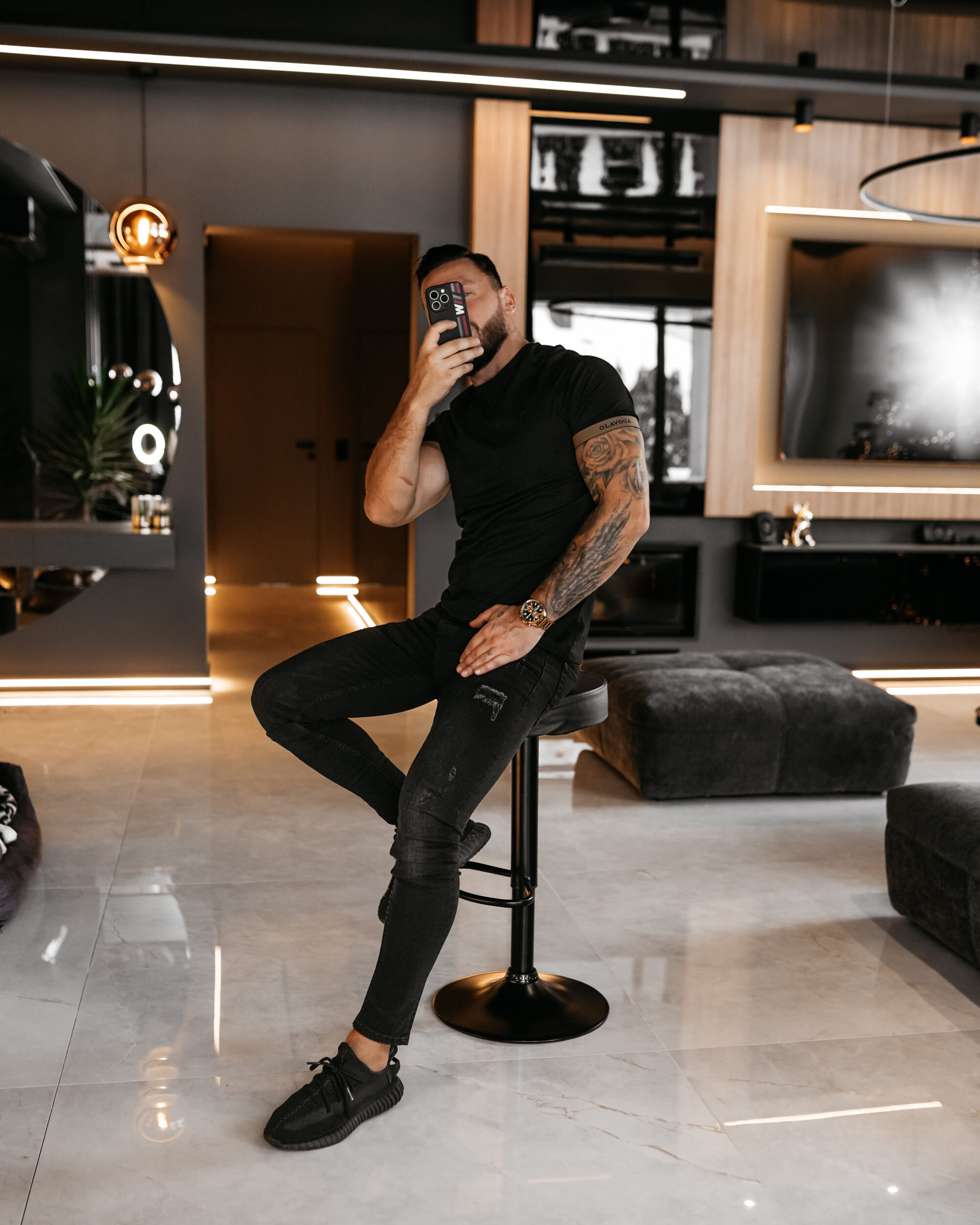 T-shirt męski RAYSIER 2026 Czarny