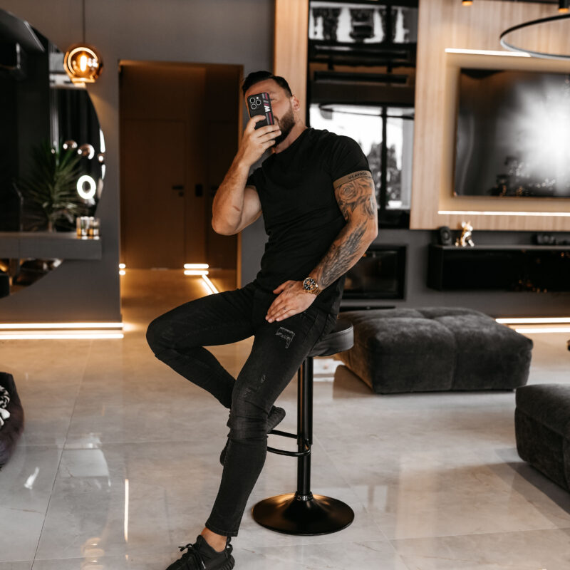 T-shirt męski RAYSIER 2026 Czarny