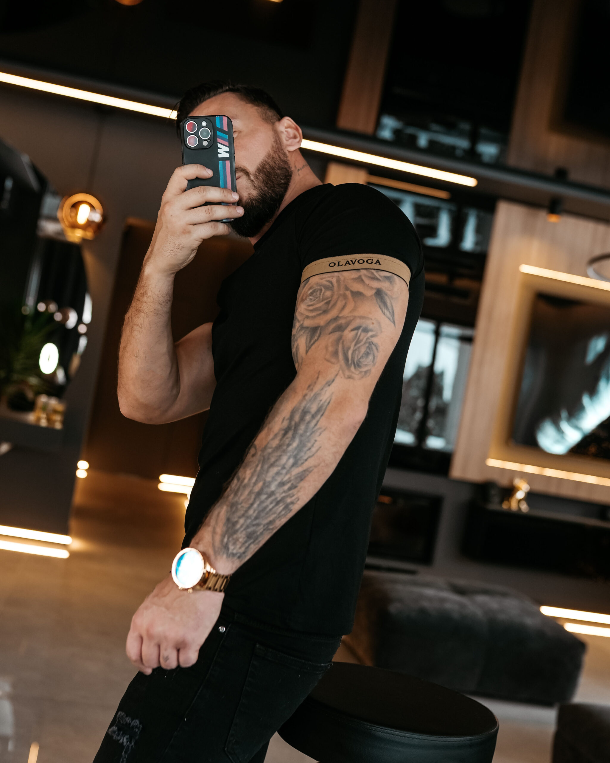 T-shirt męski RAYSIER 2026 Czarny