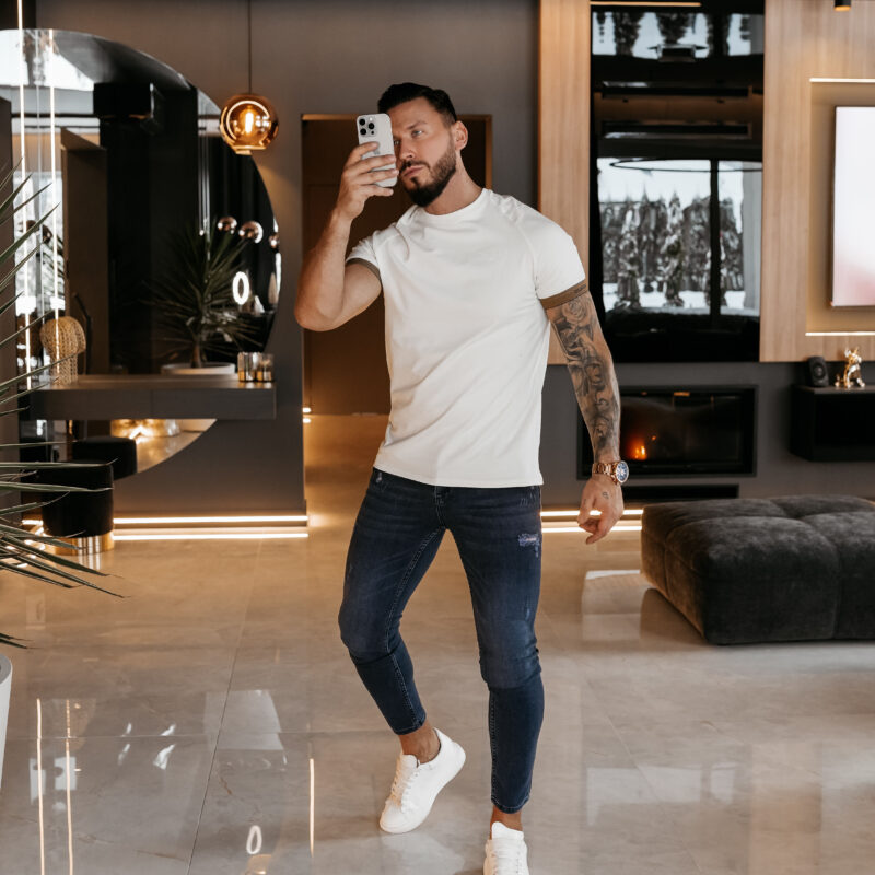 t-shirt RAYSIER 198 T-shirt męski RAYSIER 2026 Ecru