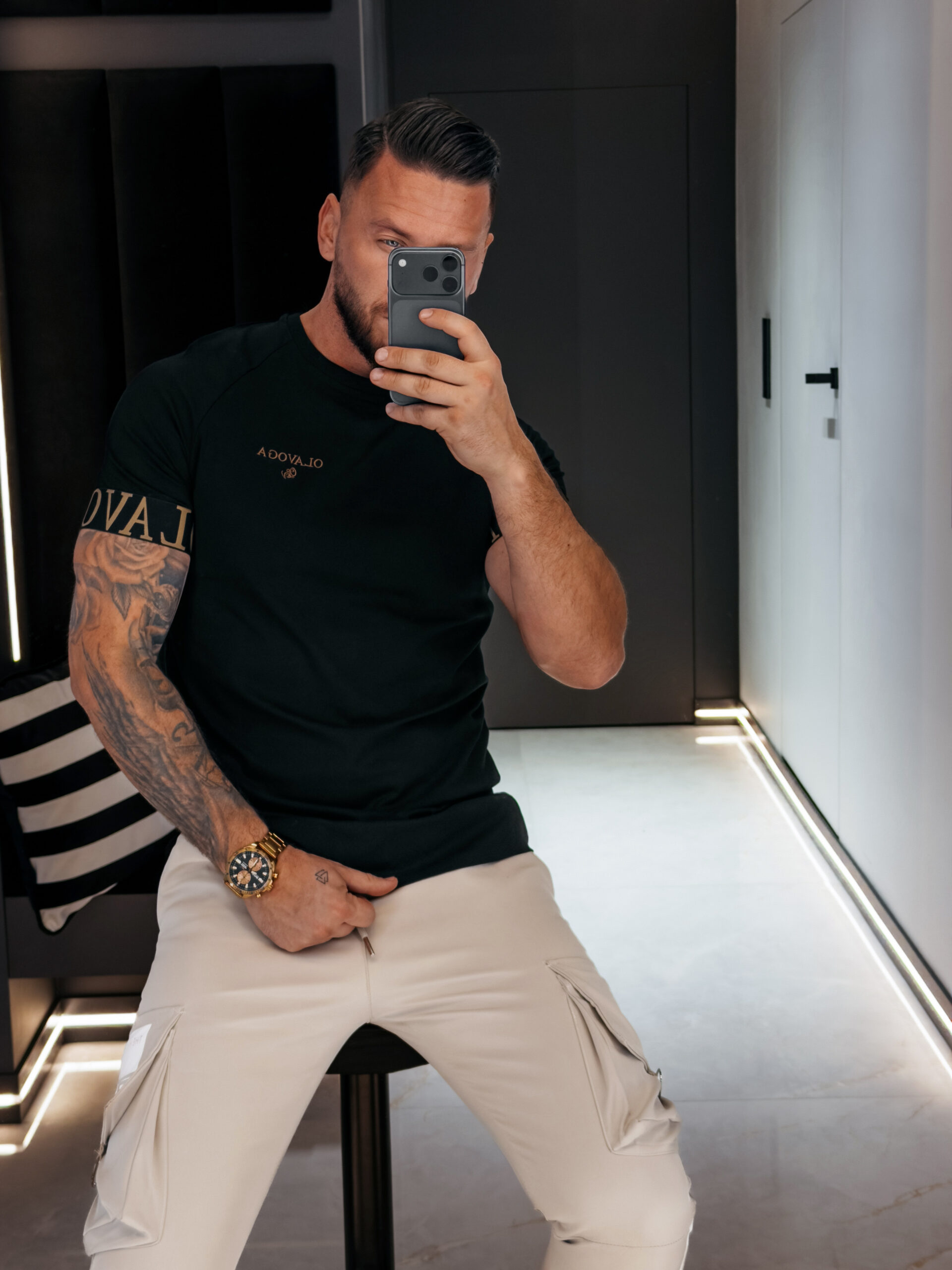 t-shirt SKYJUE 835 T-shirt męski SKYJUE 2026 Czarny