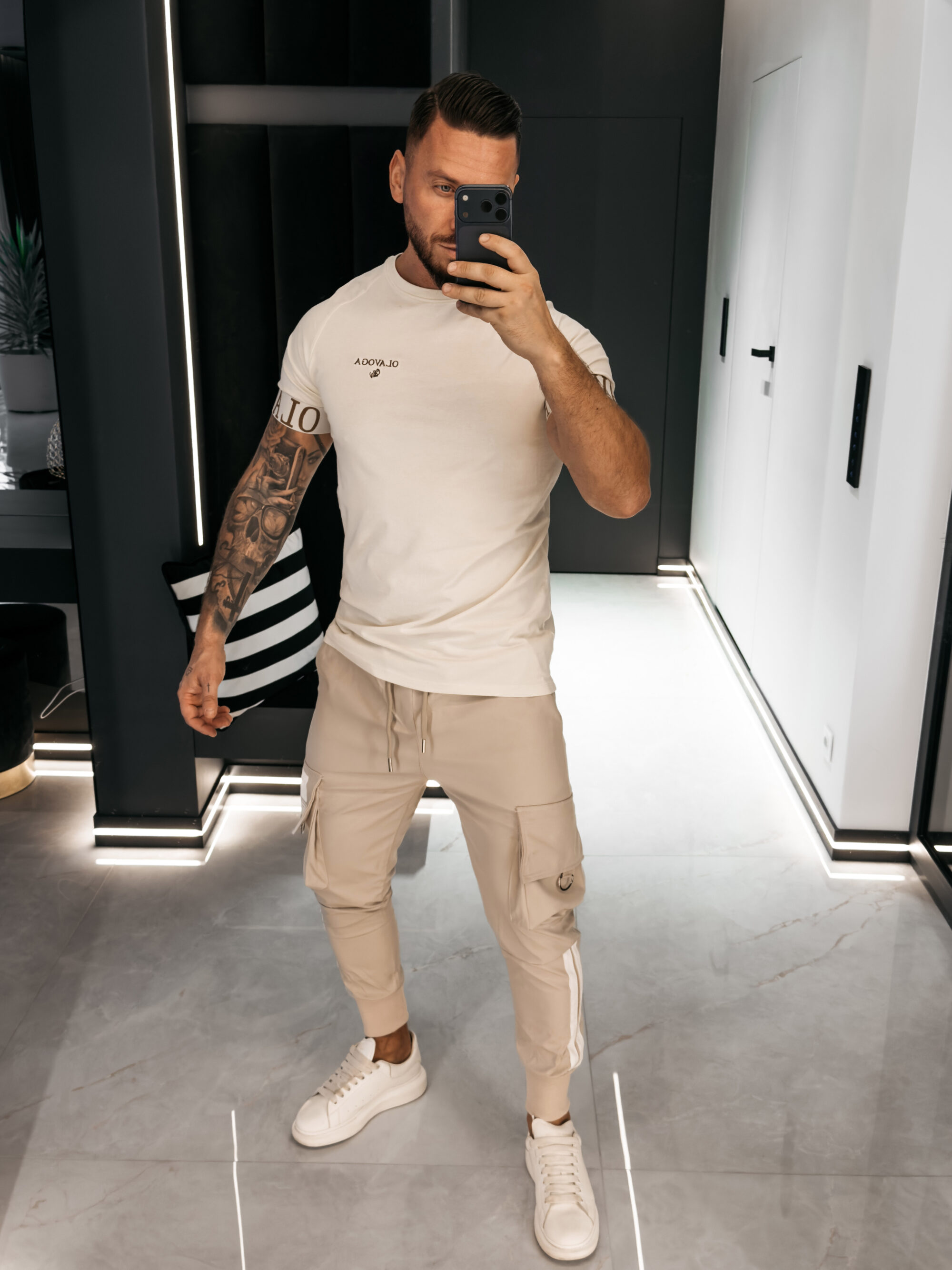 t-shirt SKYJUE 838 T-shirt męski SKYJUE 2026 Ecru