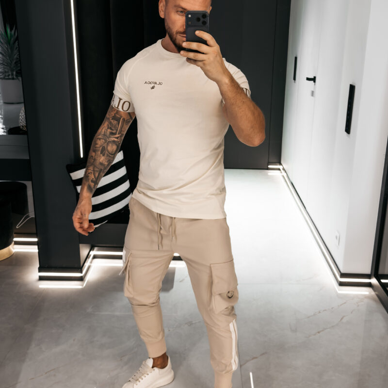 t-shirt SKYJUE 838 T-shirt męski SKYJUE 2026 Ecru