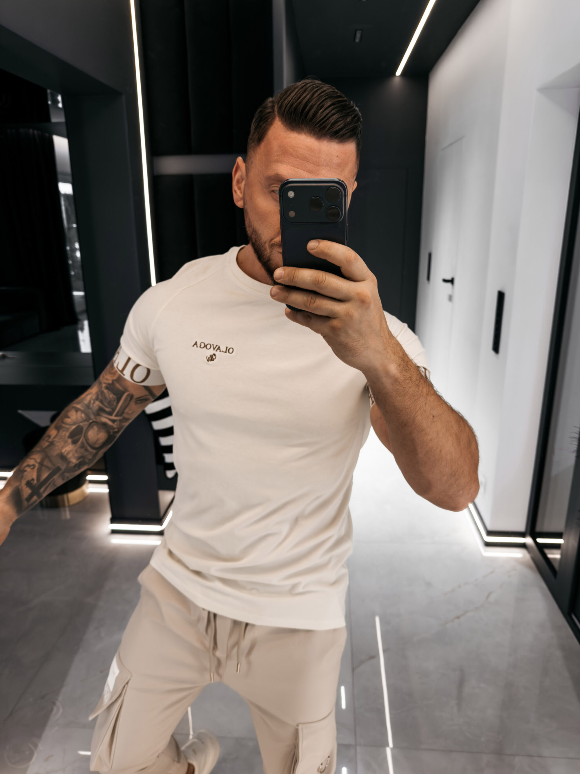 t-shirt SKYJUE 839 T-shirt męski SKYJUE 2026 Ecru