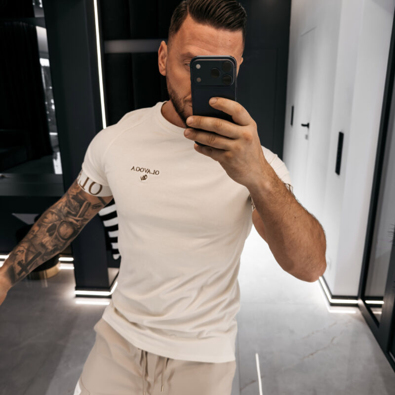 t-shirt SKYJUE 839 T-shirt męski SKYJUE 2026 Ecru