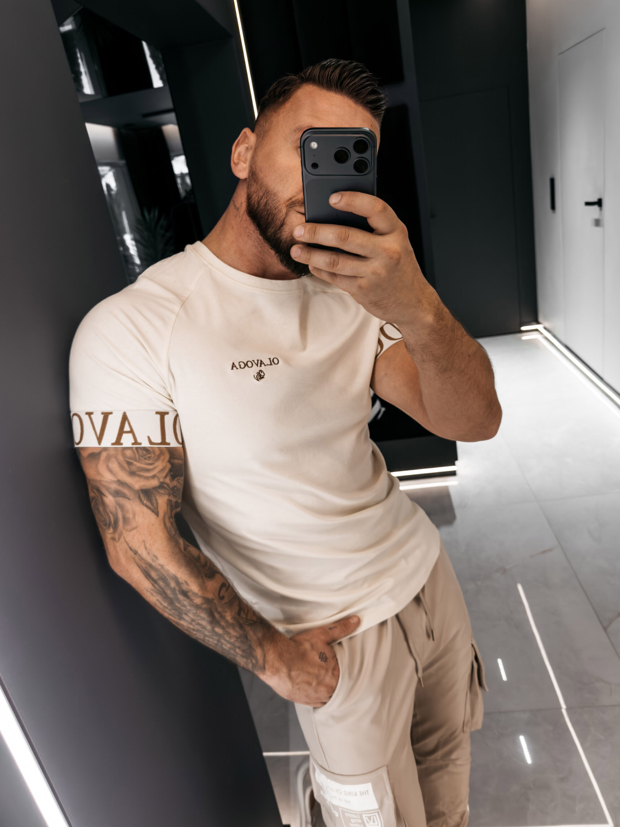 t-shirt SKYJUE 840 T-shirt męski SKYJUE 2026 Ecru