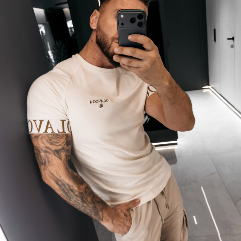 t-shirt SKYJUE 840 T-shirt męski SKYJUE 2026 Ecru