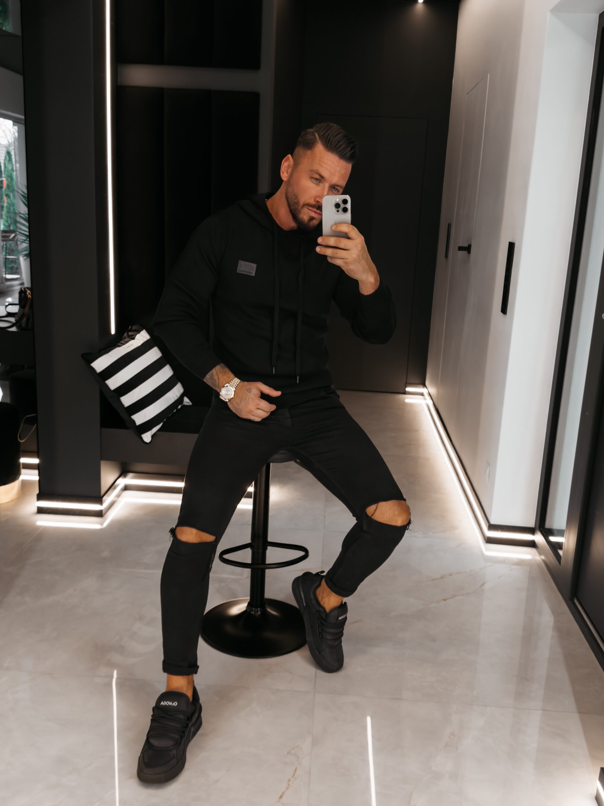 bluza DARU 073 Bluza męska DARU 2026 Czarna