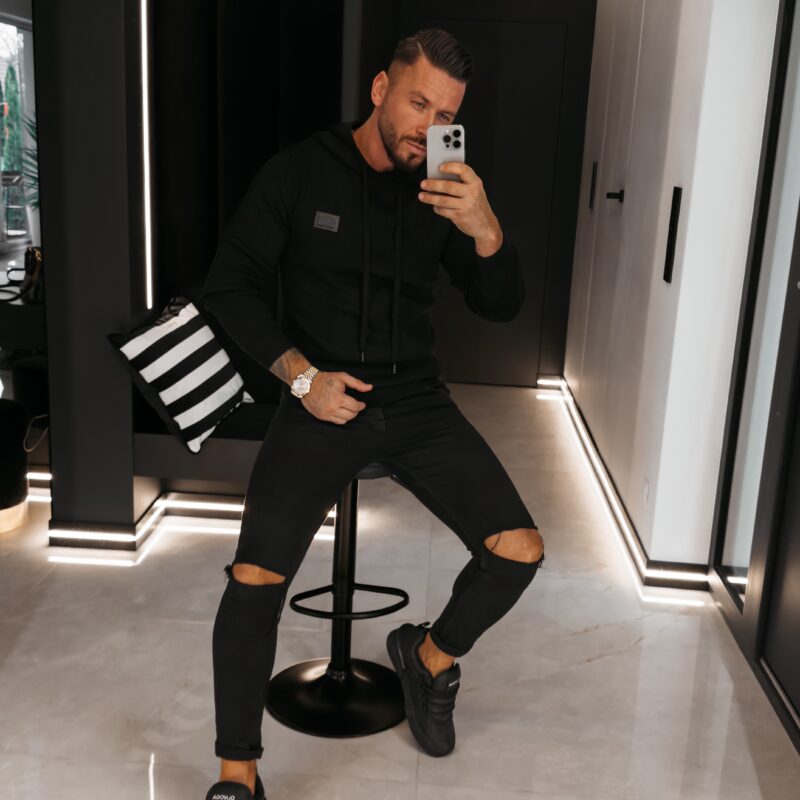 bluza DARU 073 Bluza męska DARU 2026 Czarna
