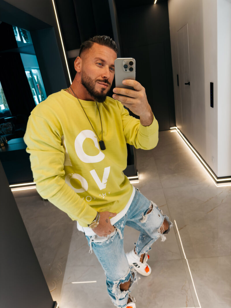 bluza EFFECT 771 Bluza męska EFFECT 2026 Limonkowa