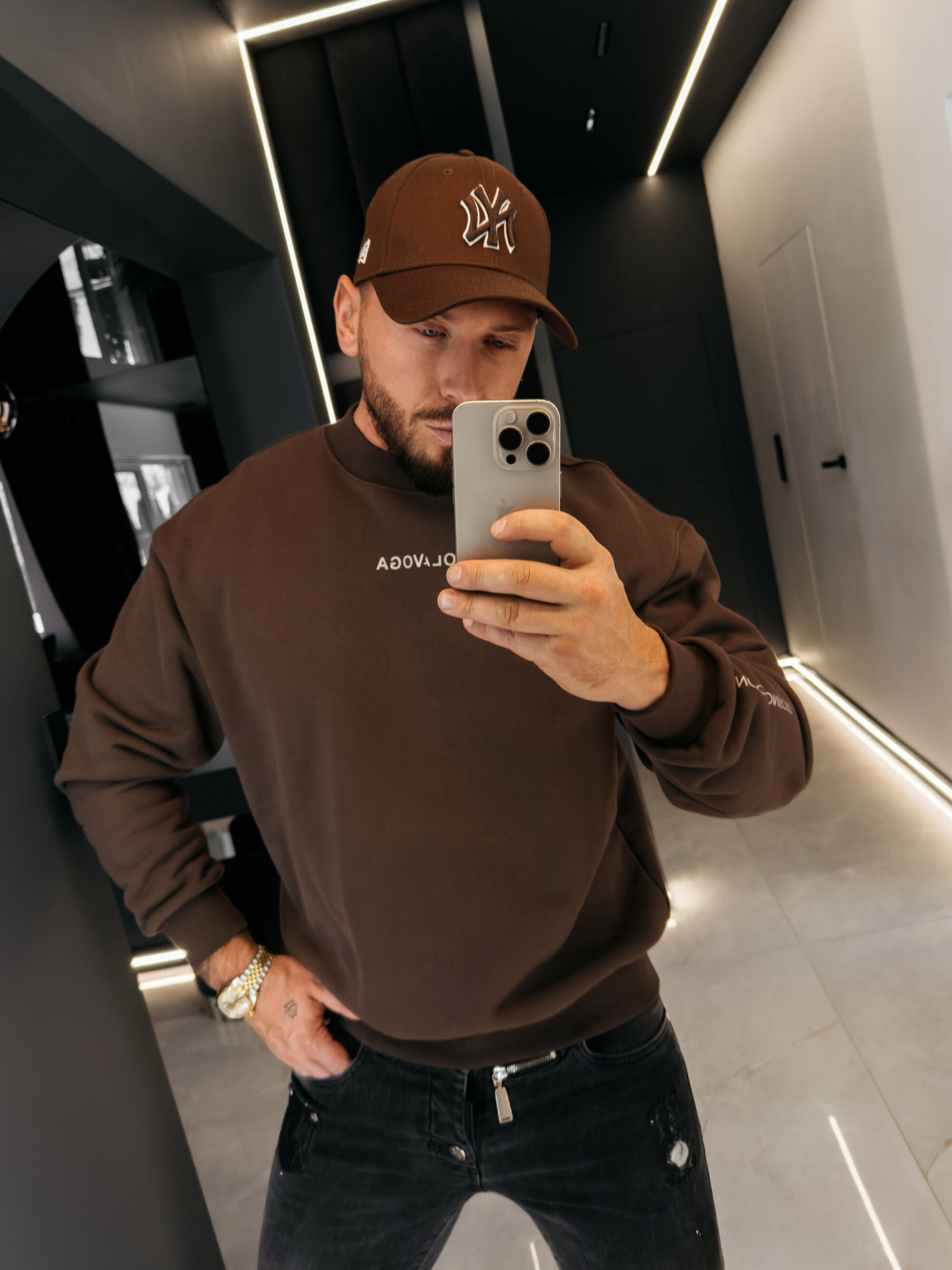 Bluza męska FLASH 2026 Brązowa