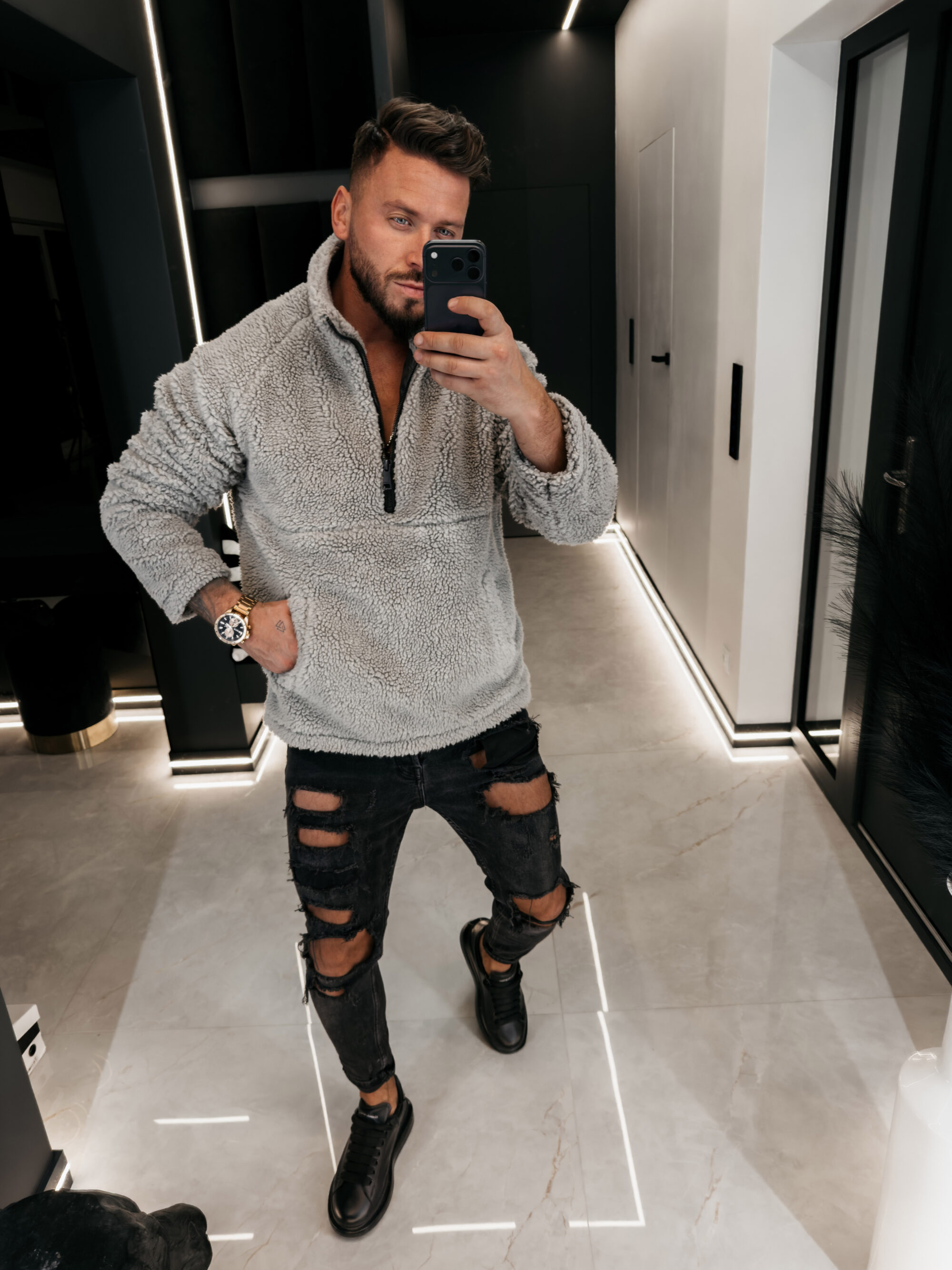 bluza MELLANO 274 Bluza męska MELLANO 2026 Grafitowa