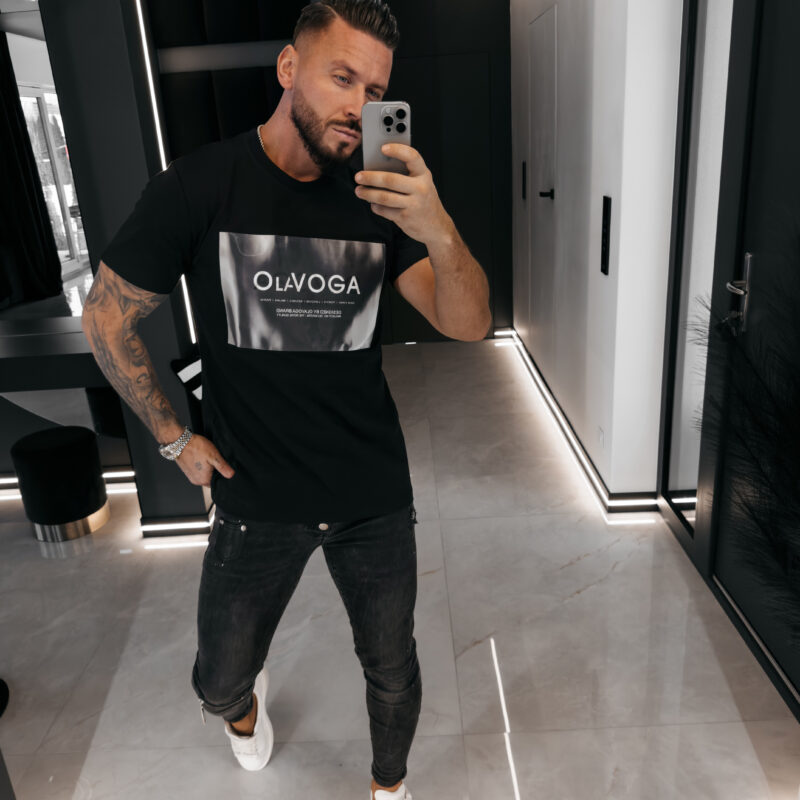 t-shirt ALMAIN 781 T-shirt męski ALMAIN 2026 Czarny