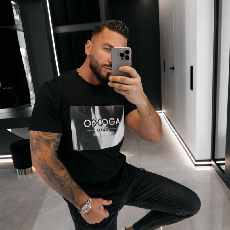 t-shirt ALMAIN 782 T-shirt męski ALMAIN 2026 Czarny