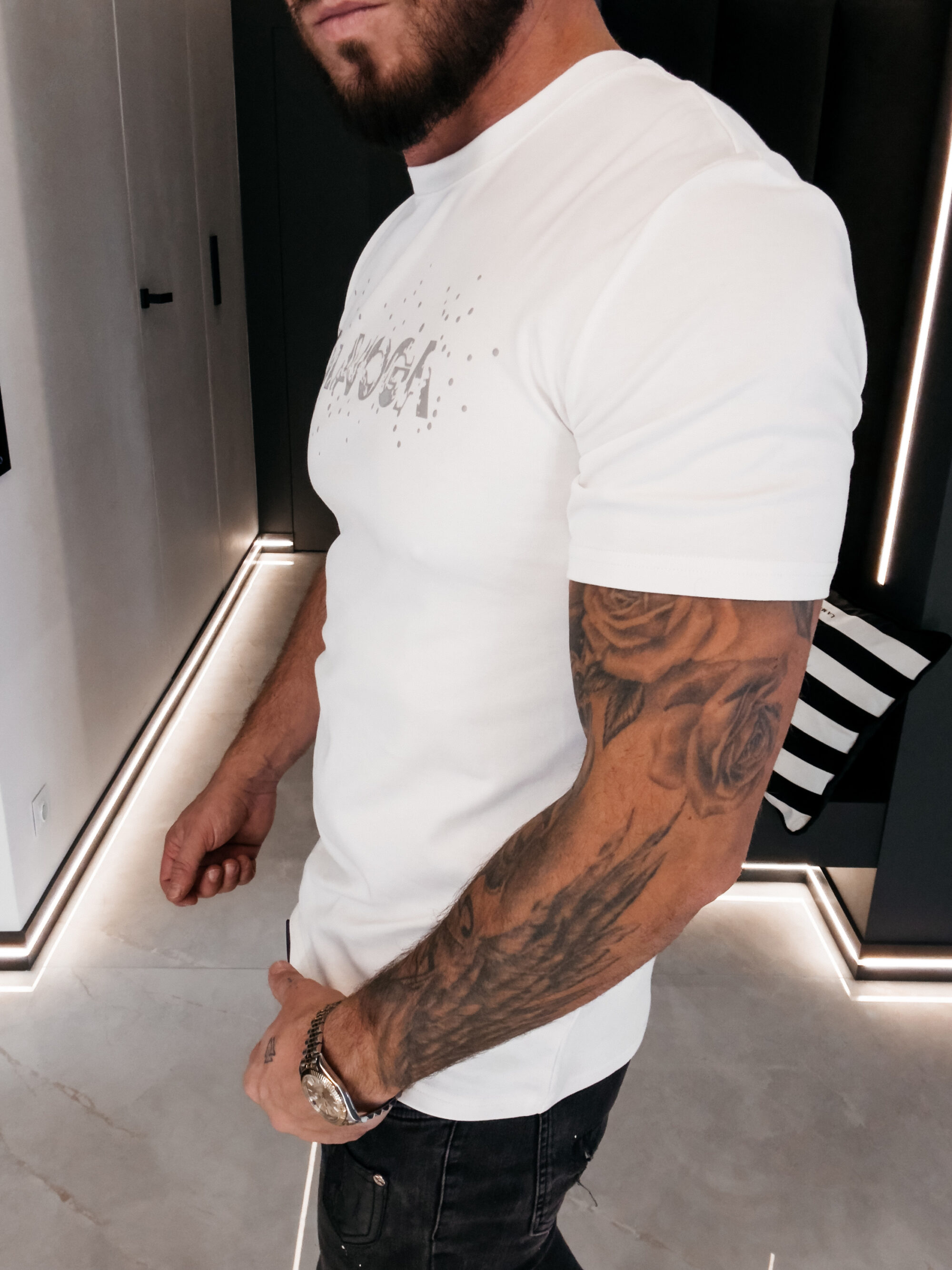 T-shirt męski BIX 2026 Ecru