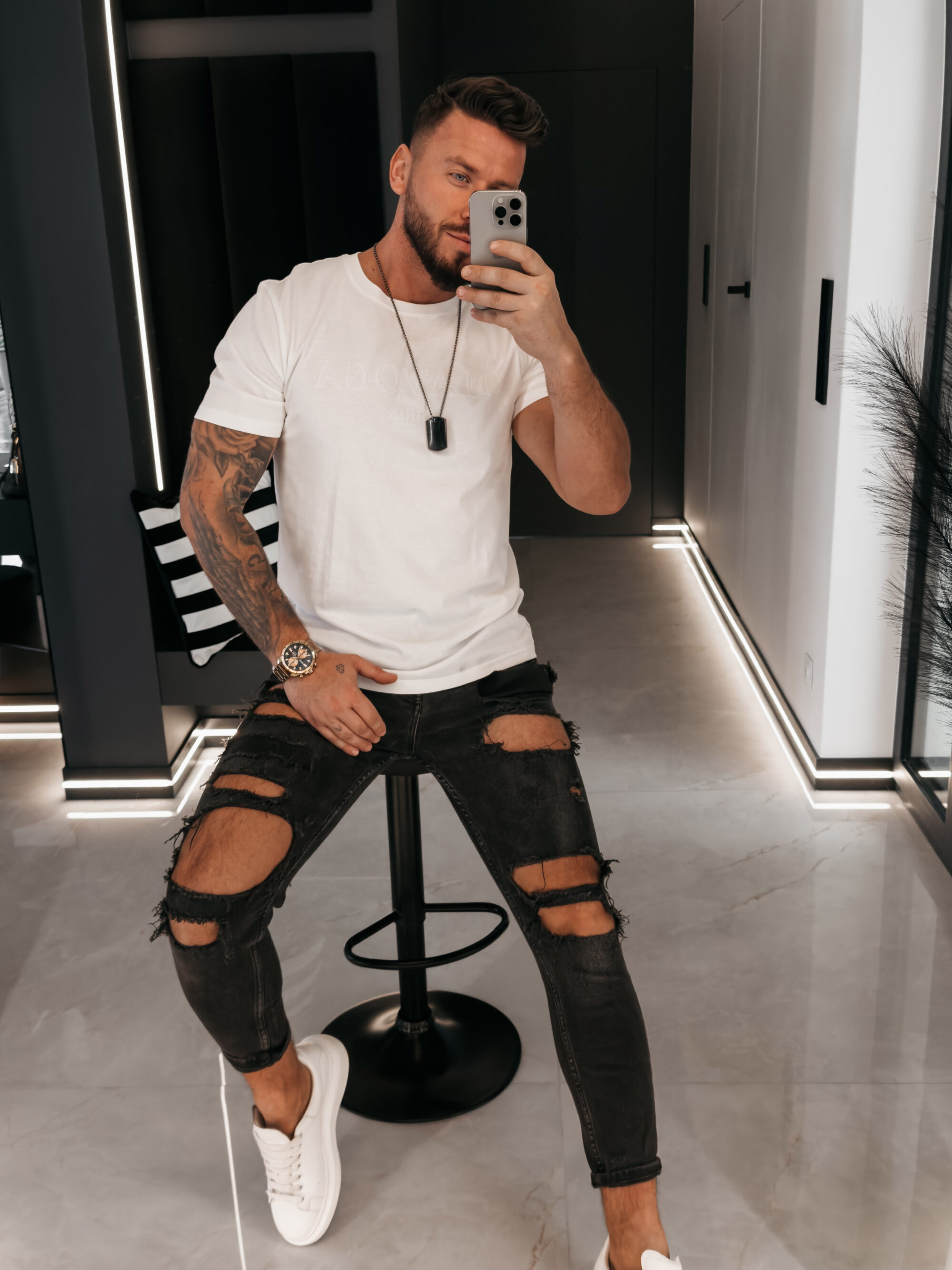 T-shirt męski KAAR 2026 Ecru