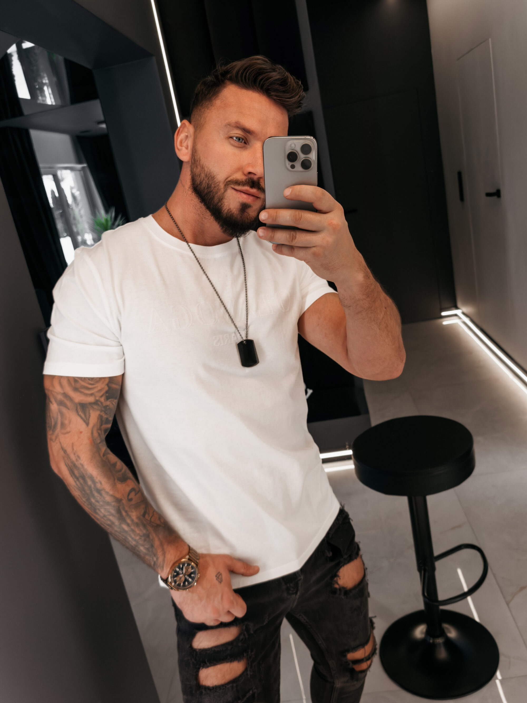 T-shirt męski KAAR 2026 Ecru