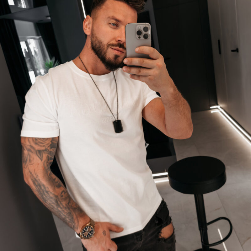 T-shirt męski KAAR 2026 Ecru