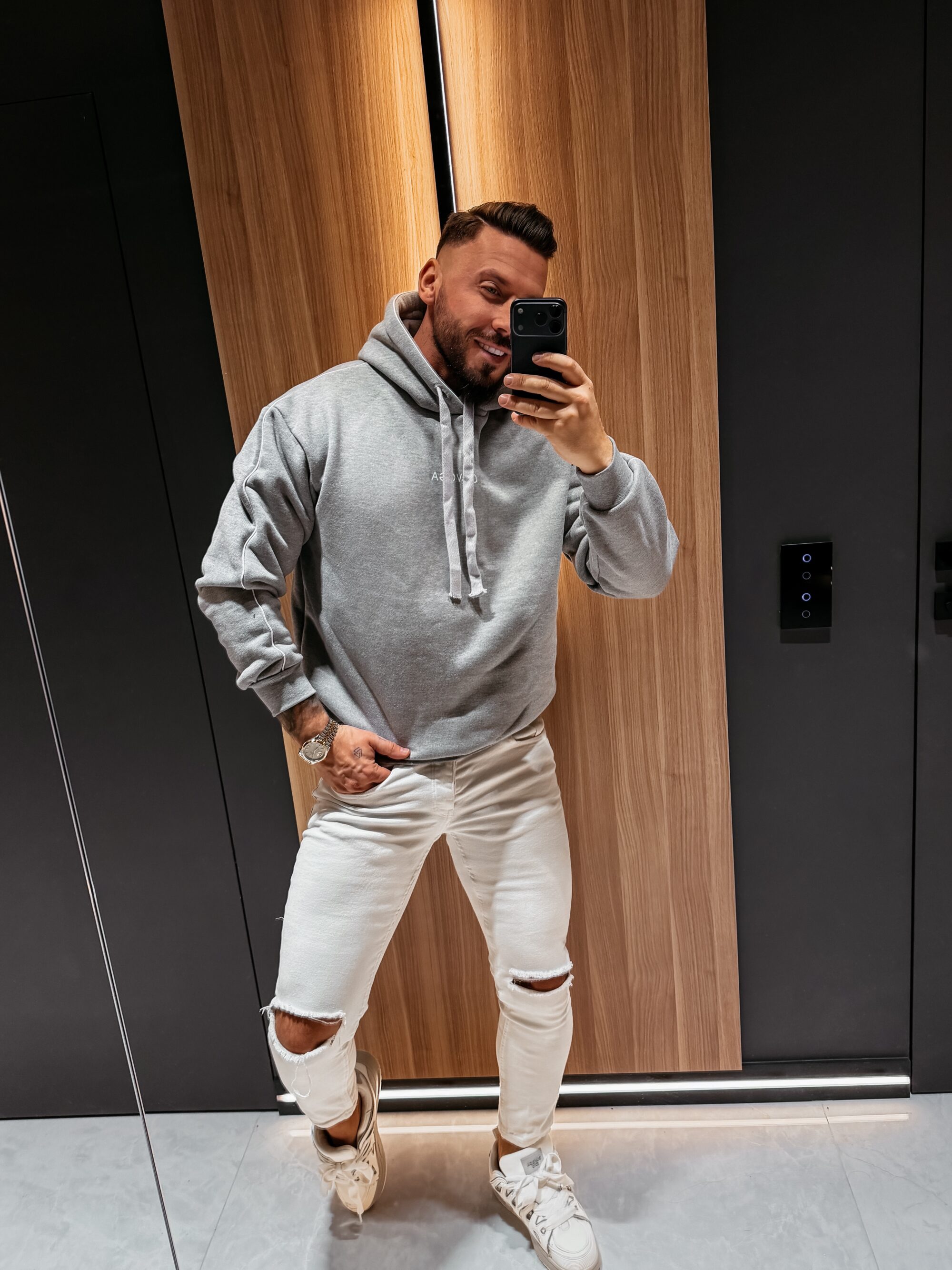 Bluza męska MONEY 2026 Light Grey