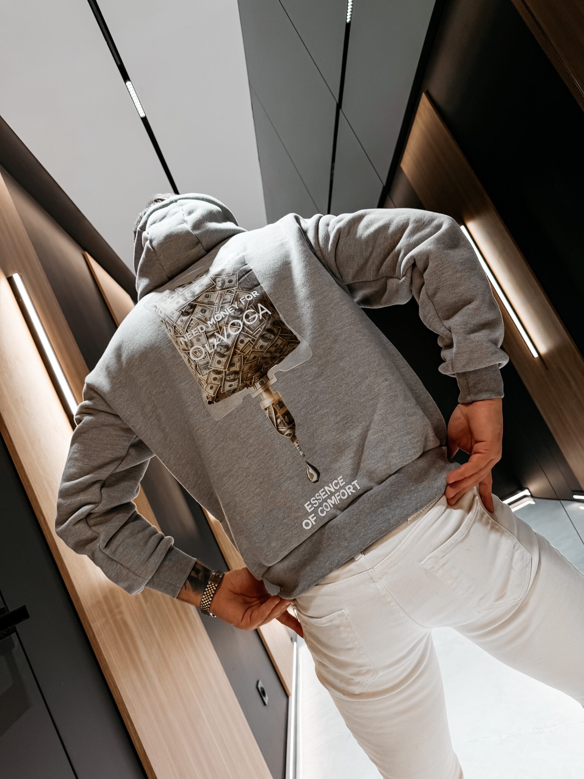 Bluza męska MONEY 2026 Light Grey