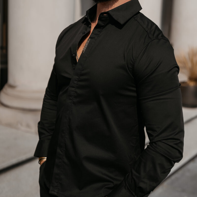 Koszula męska WHIS 2026 Czarna