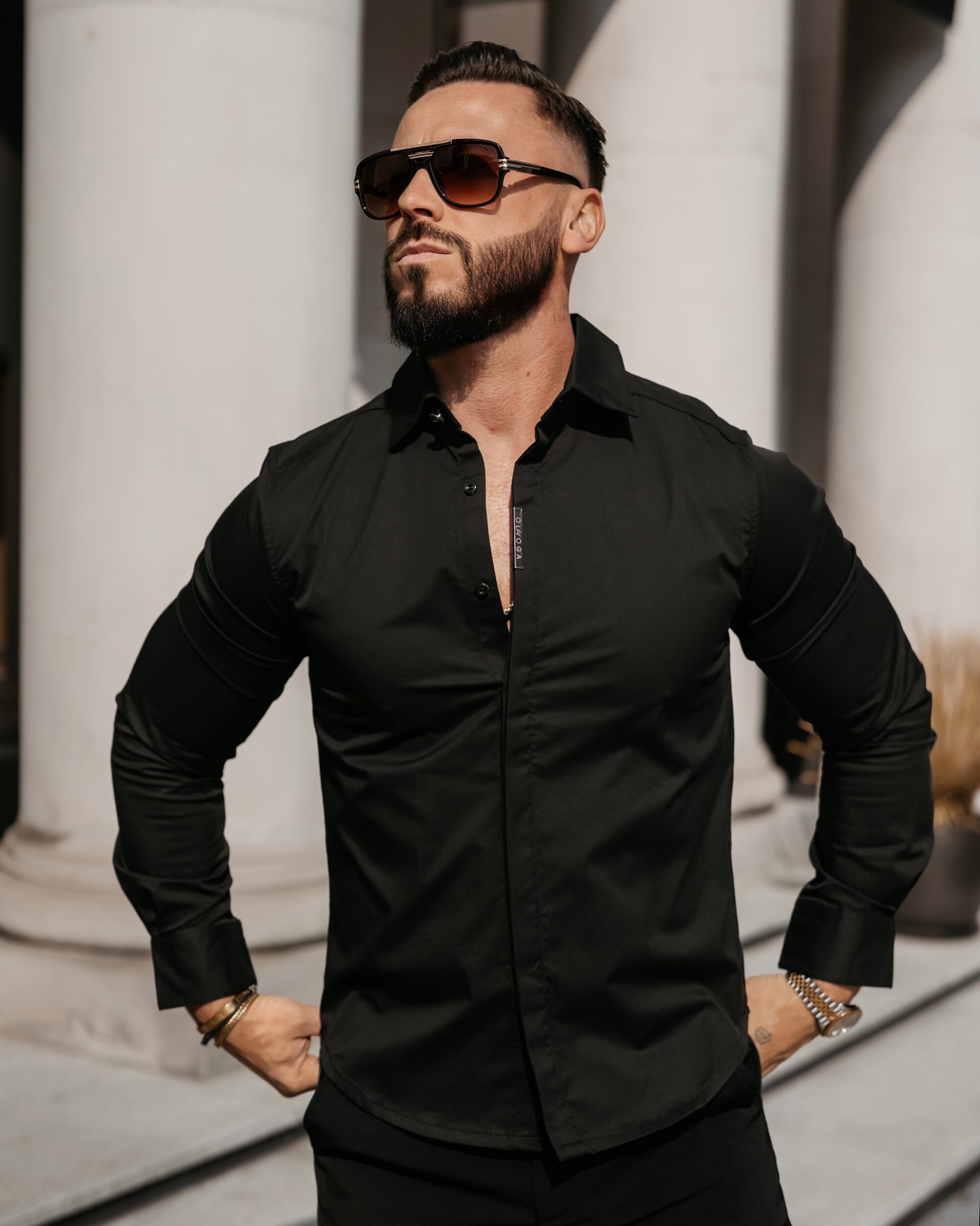 Koszula męska WHIS 2026 Czarna