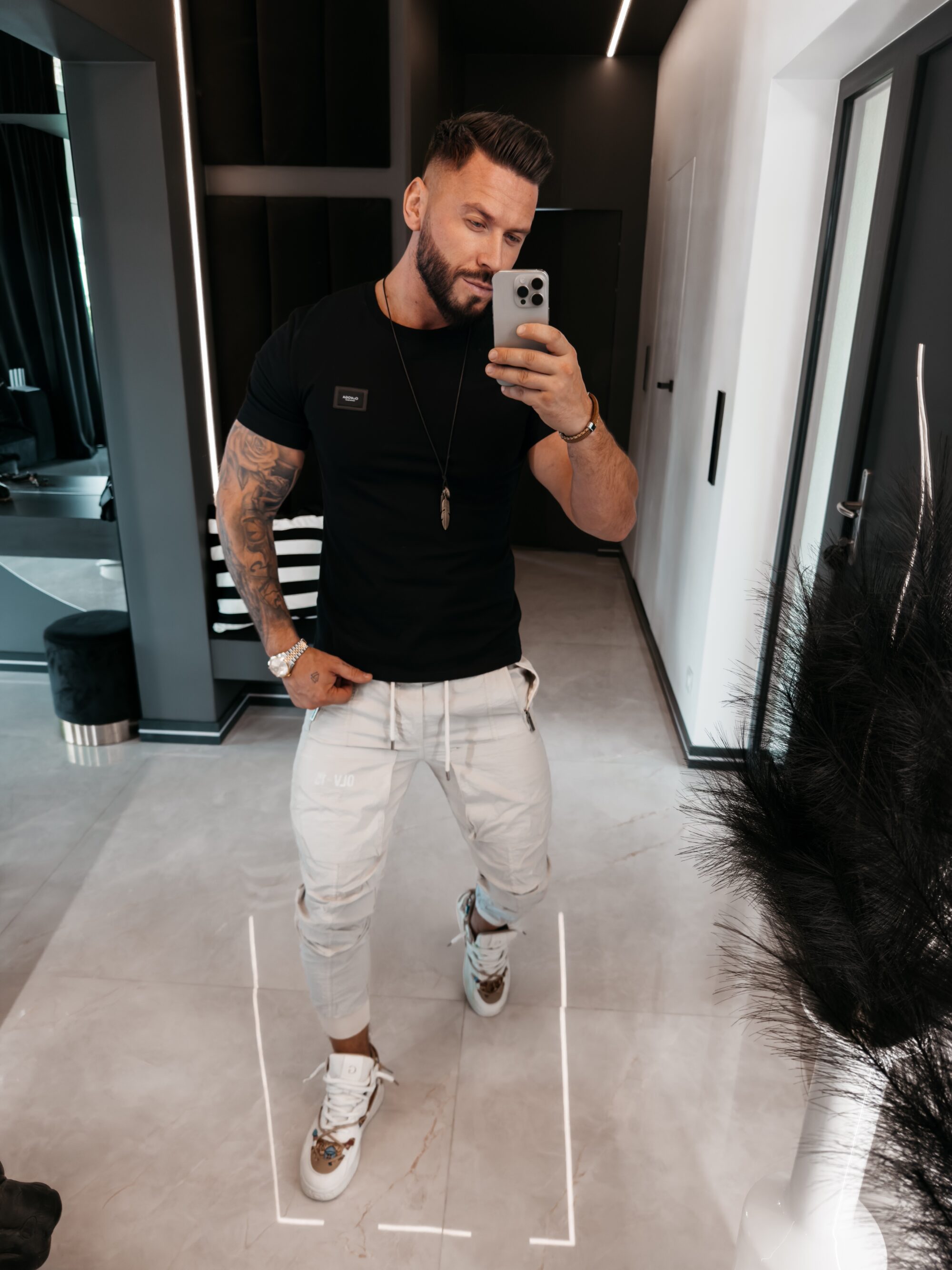 T-shirt męski BANXI 2026 Czarny