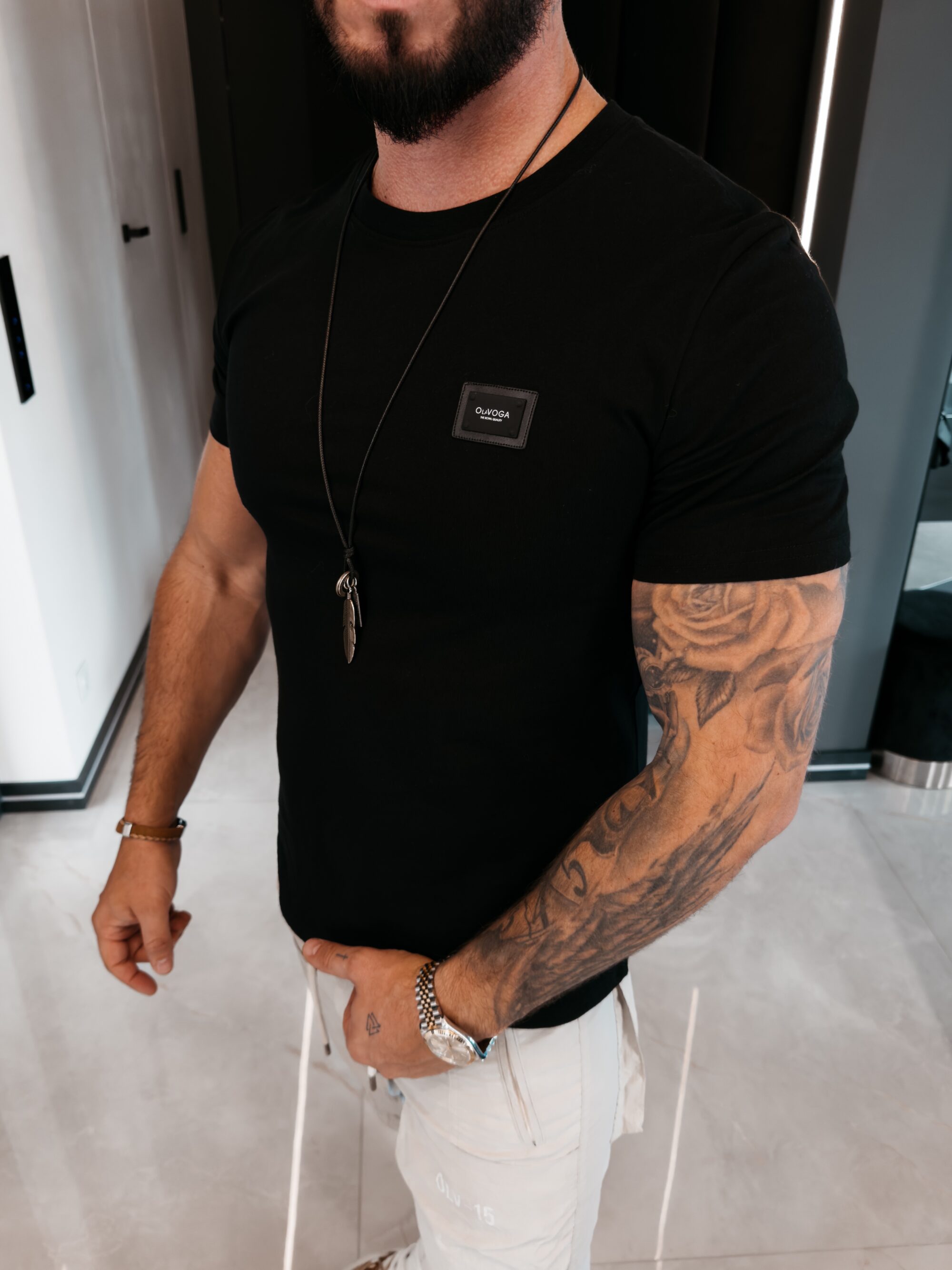 T-shirt męski BANXI 2026 Czarny