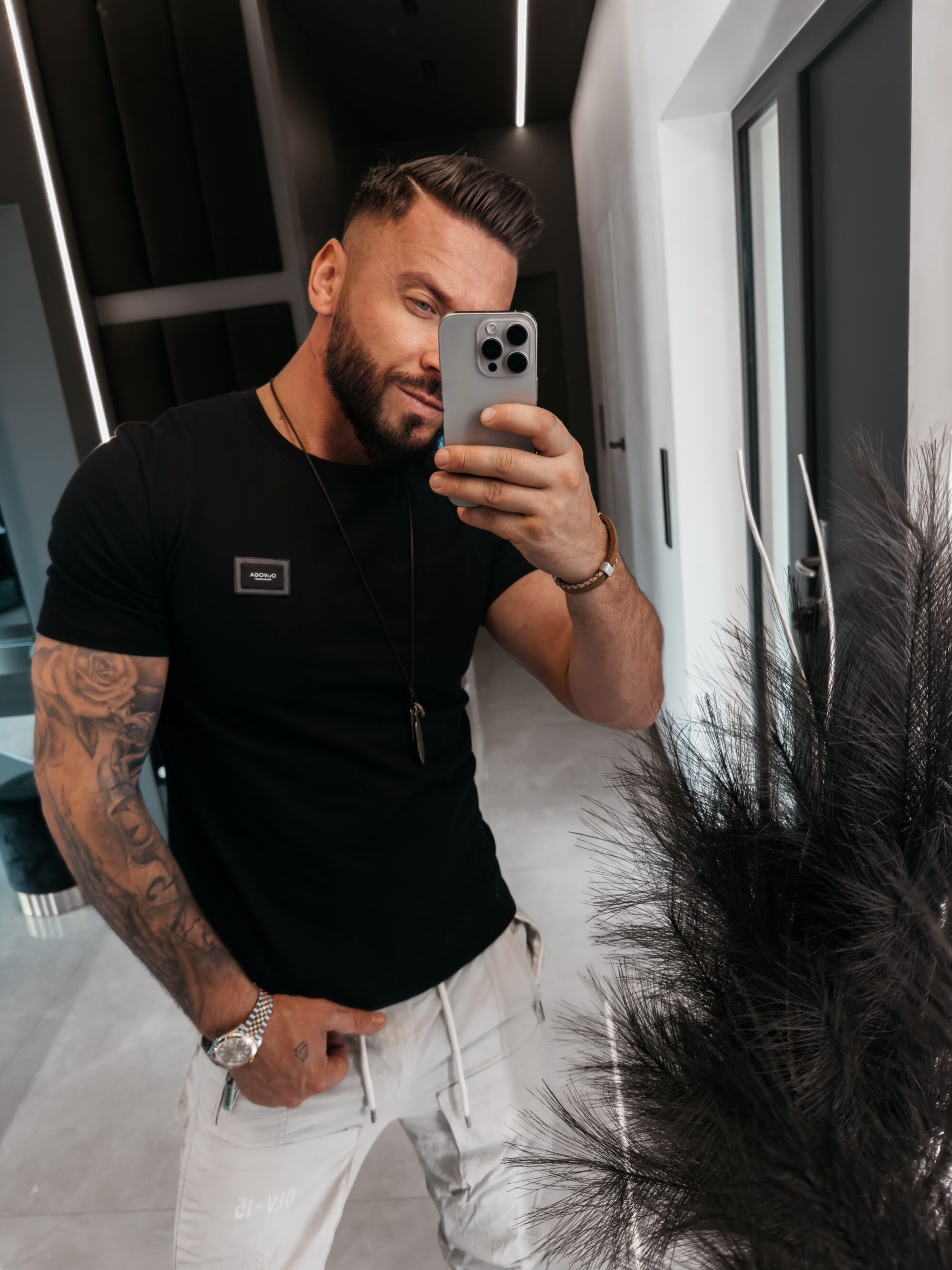 T-shirt męski BANXI 2026 Czarny