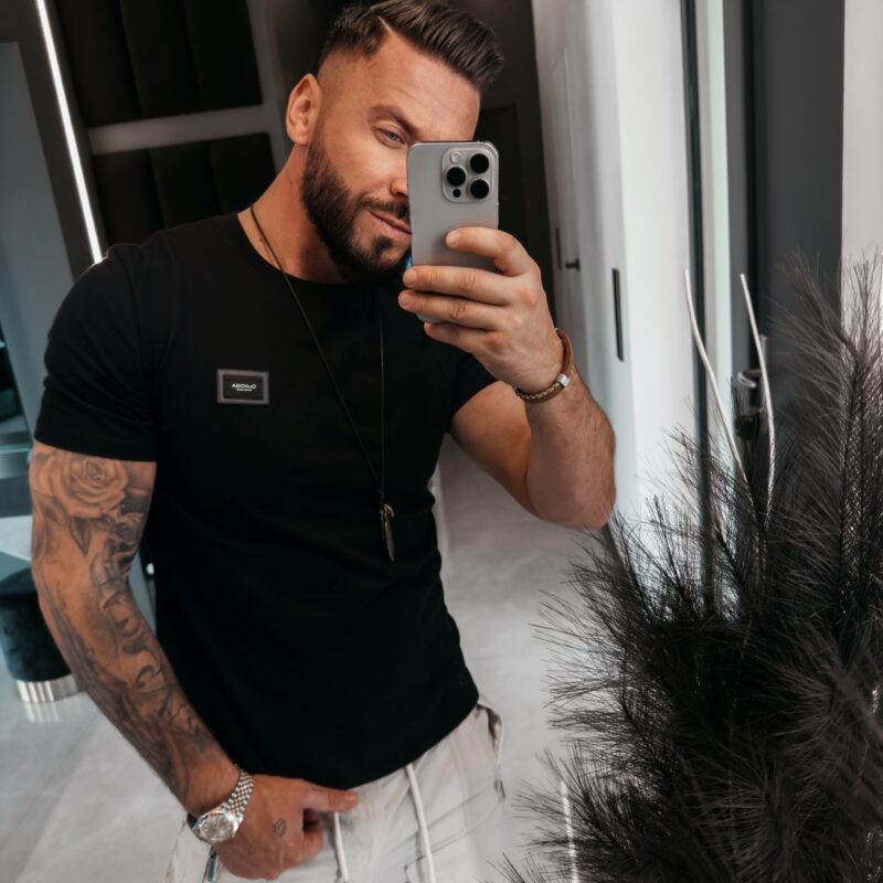 T-shirt męski BANXI 2026 Czarny