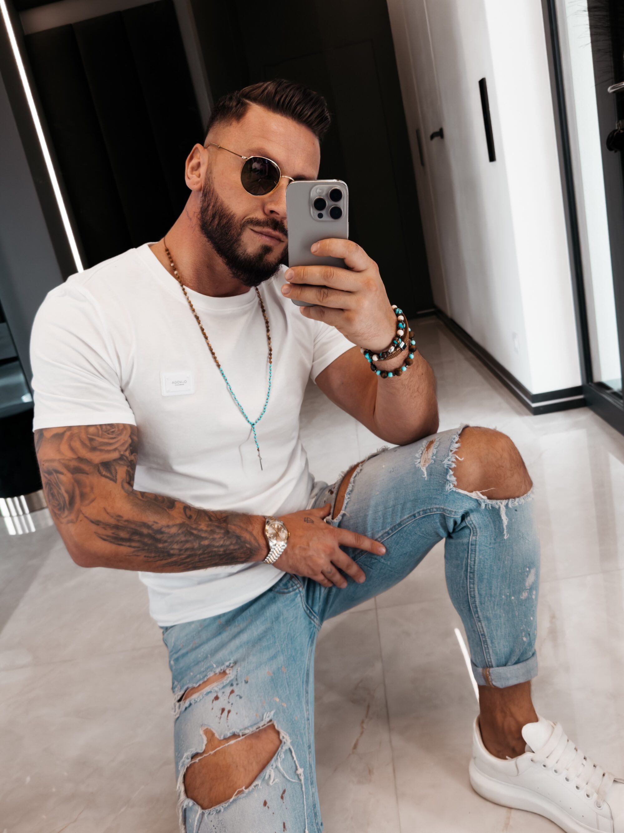 T-shirt męski BANXI 2026 Ecru