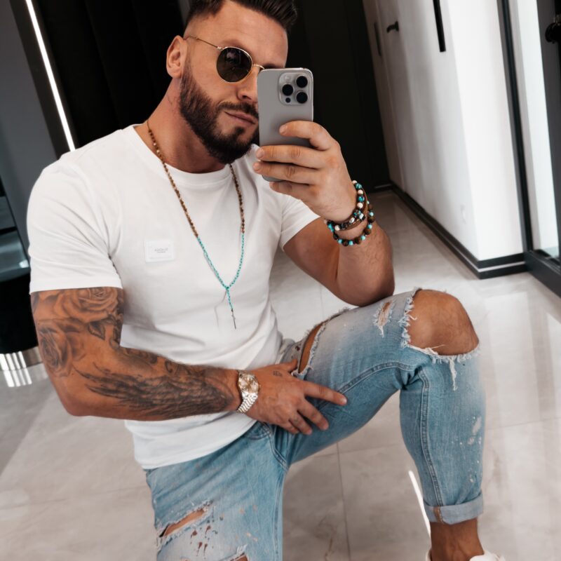 T-shirt męski BANXI 2026 Ecru