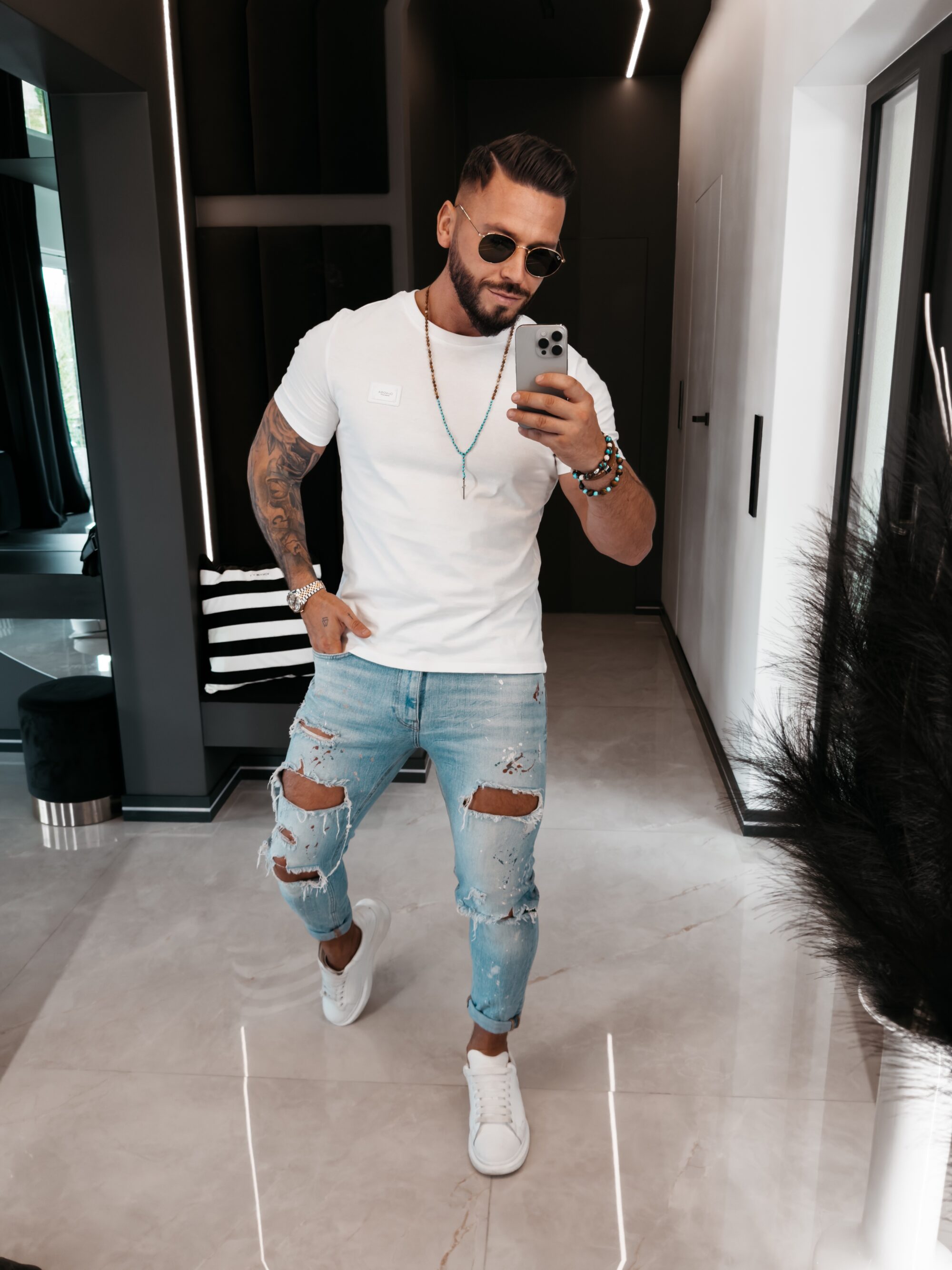 T-shirt męski BANXI 2026 Ecru