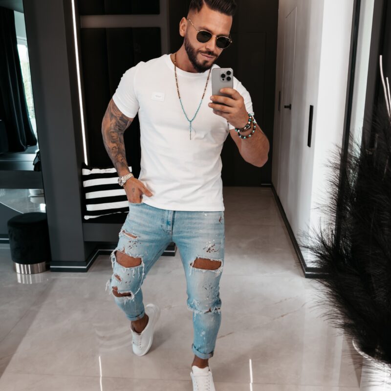 T-shirt męski BANXI 2026 Ecru