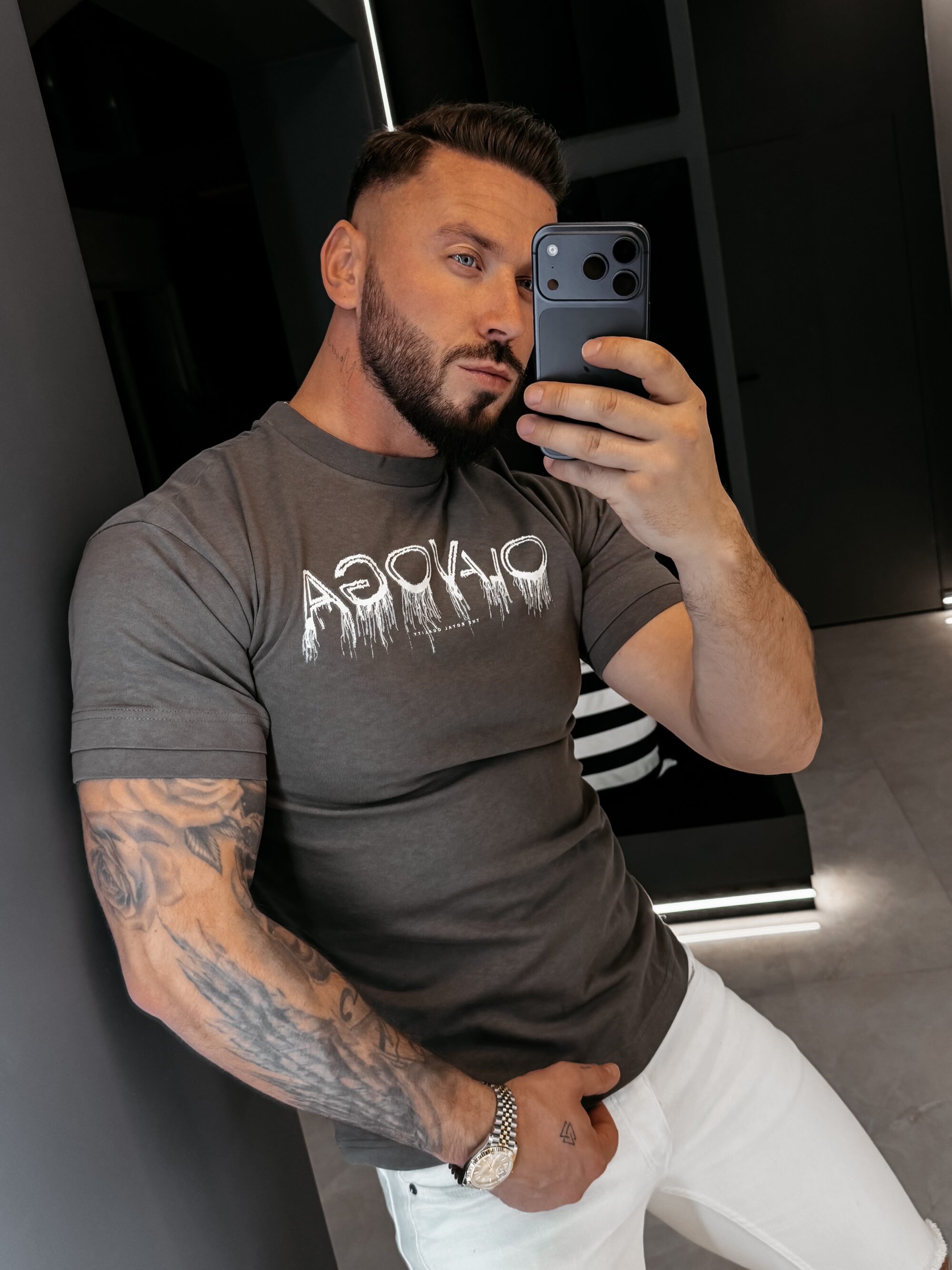 T-shirt męski CUON 2026 Grafitowy