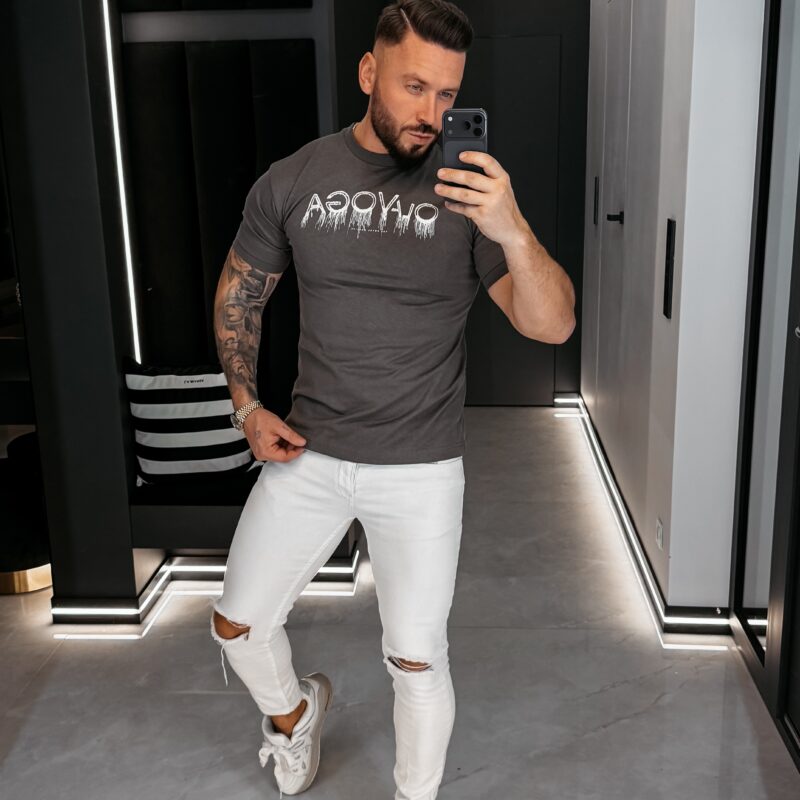 T-shirt męski CUON 2026 Grafitowy