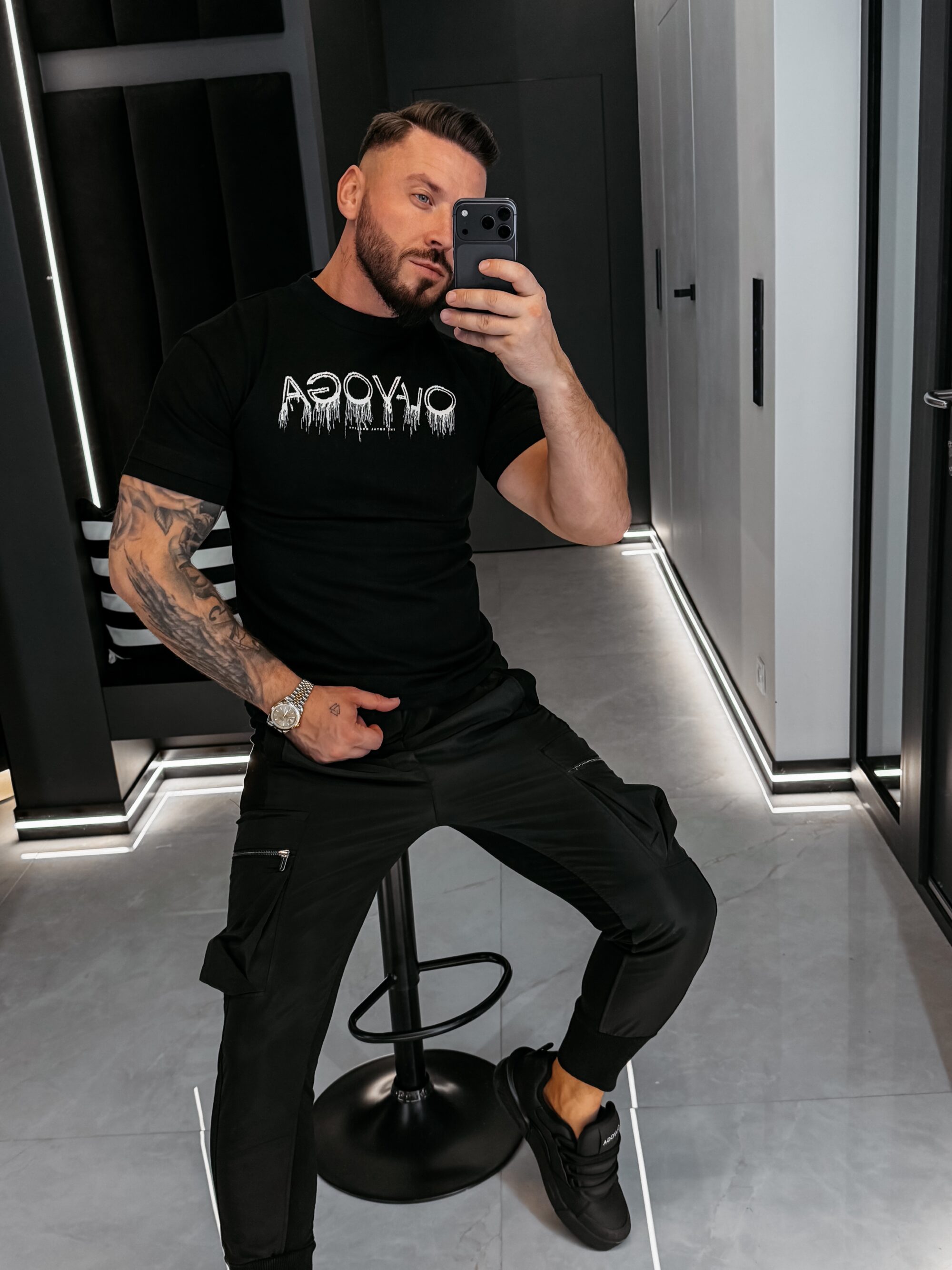 T-shirt męski CUON 2026 Czarny