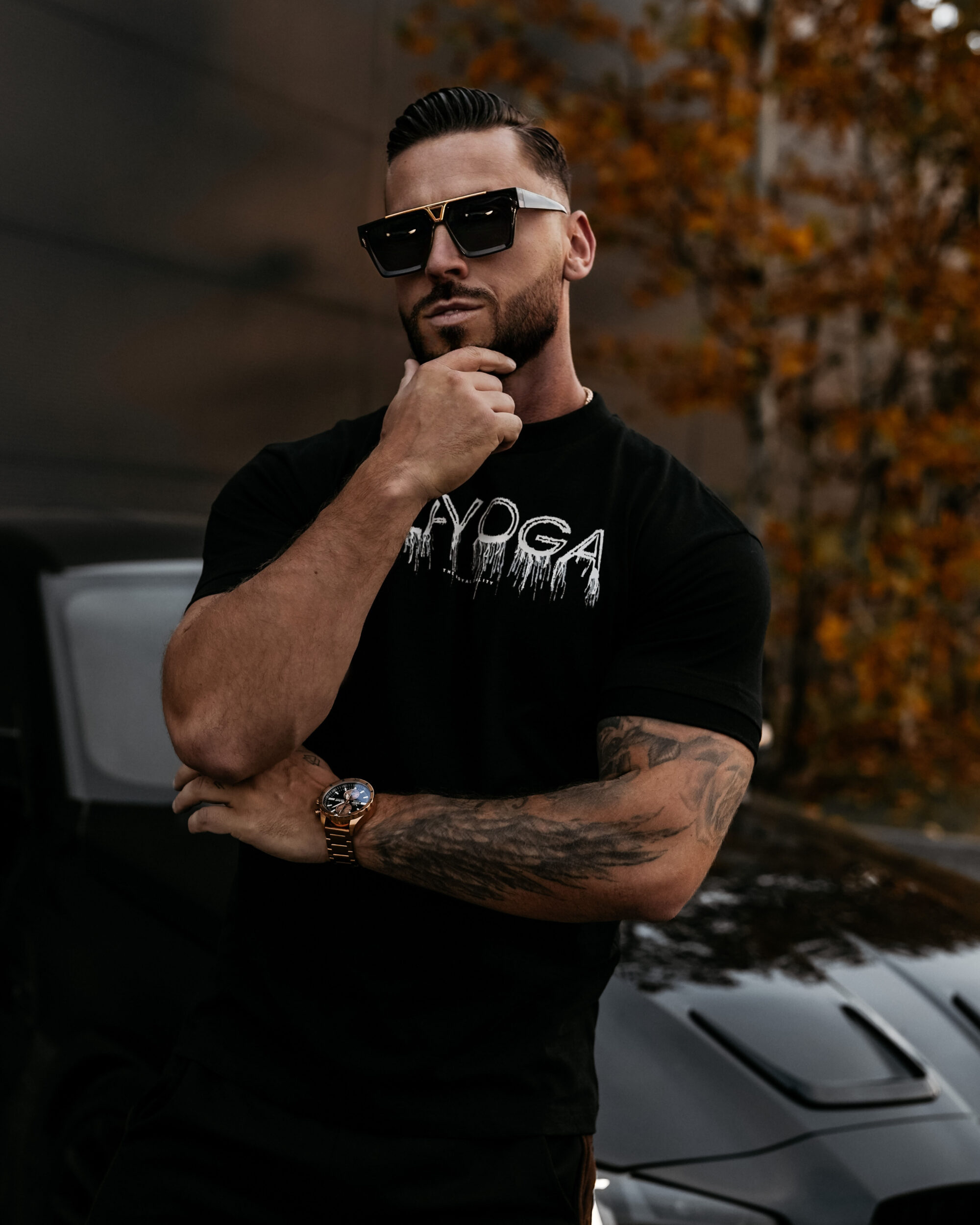 T-shirt męski CUON 2026 Czarny