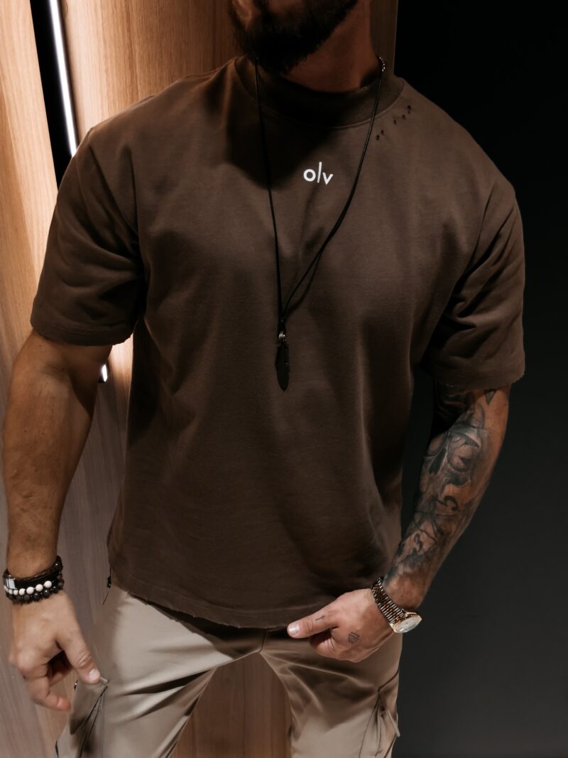 T-shirt męski NOVAVEON 2026 Brązowy