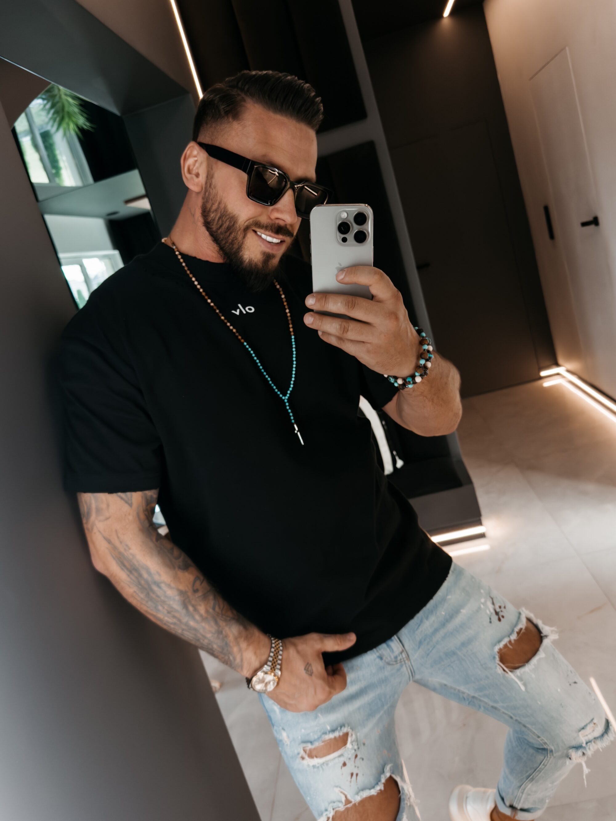 T-shirt męski NOVAVEON 2026 Czarny