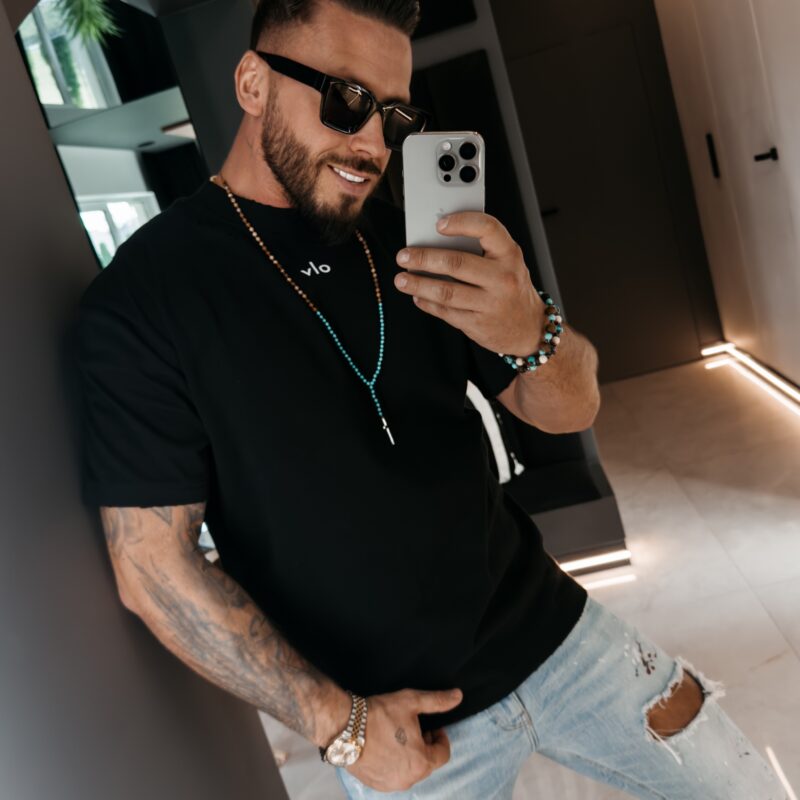 T-shirt męski NOVAVEON 2026 Czarny