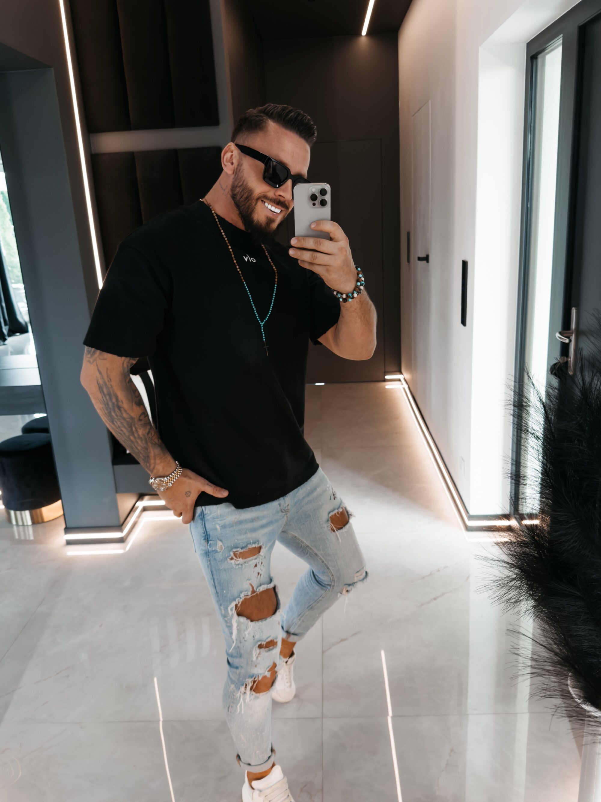 T-shirt męski NOVAVEON 2026 Czarny