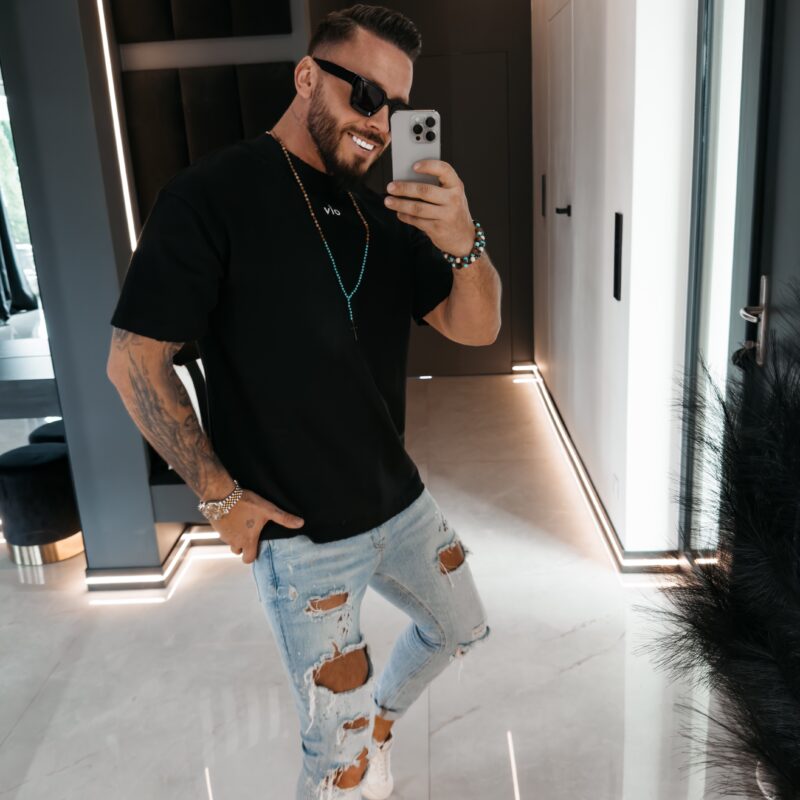 T-shirt męski NOVAVEON 2026 Czarny