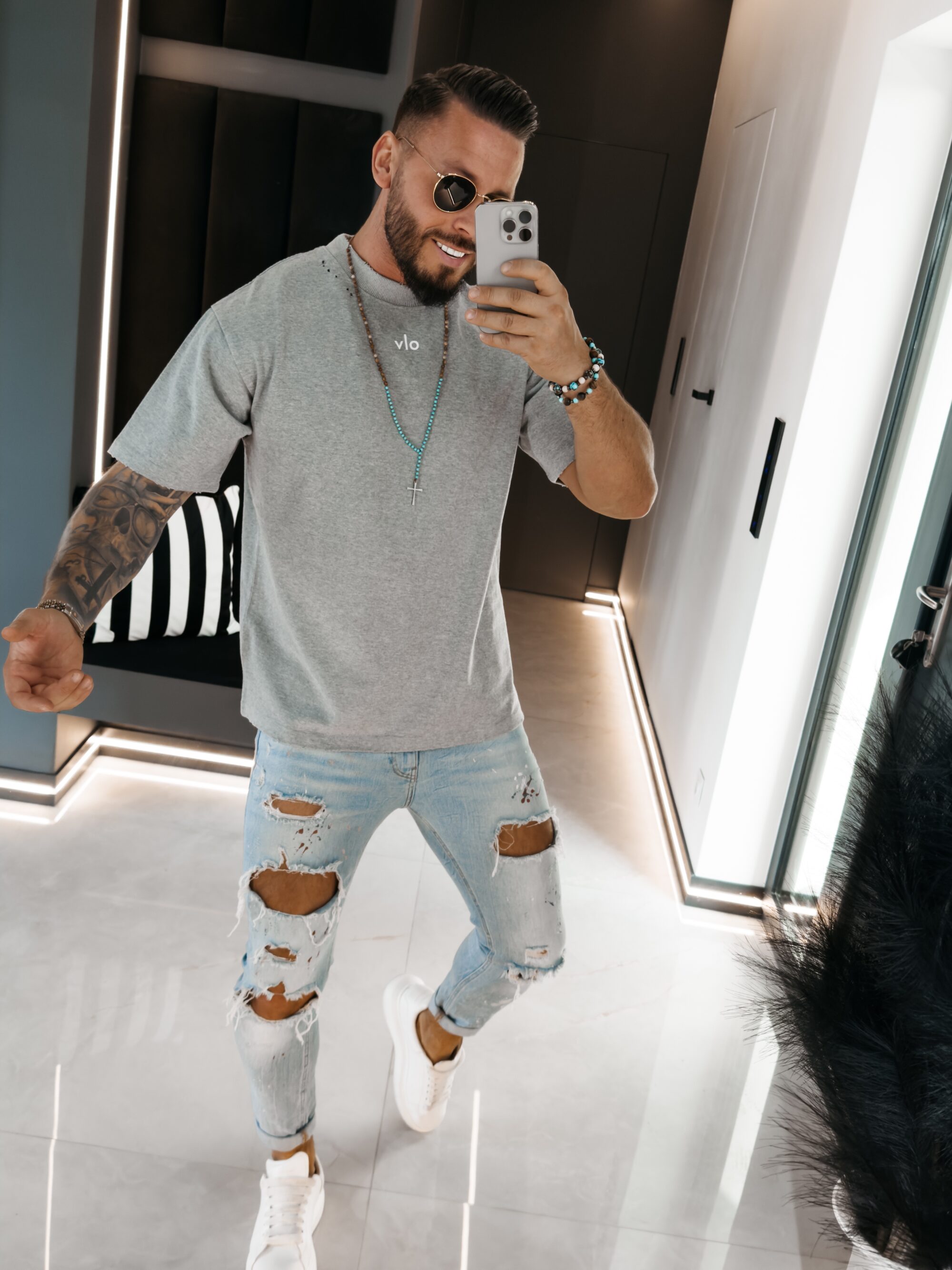 T-shirt męski NOVAVEON 2026 Szary