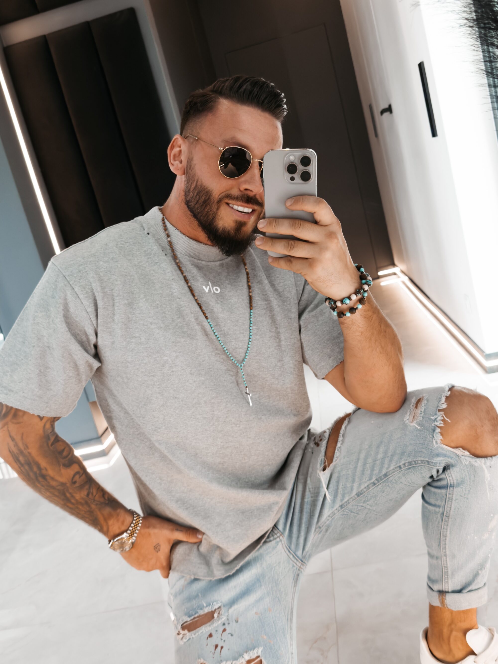 T-shirt męski NOVAVEON 2026 Szary