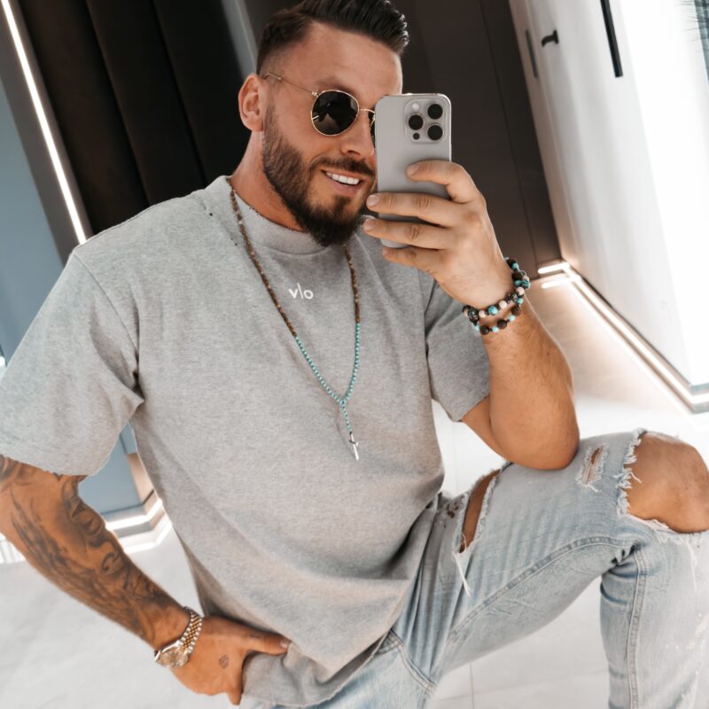 T-shirt męski NOVAVEON 2026 Szary