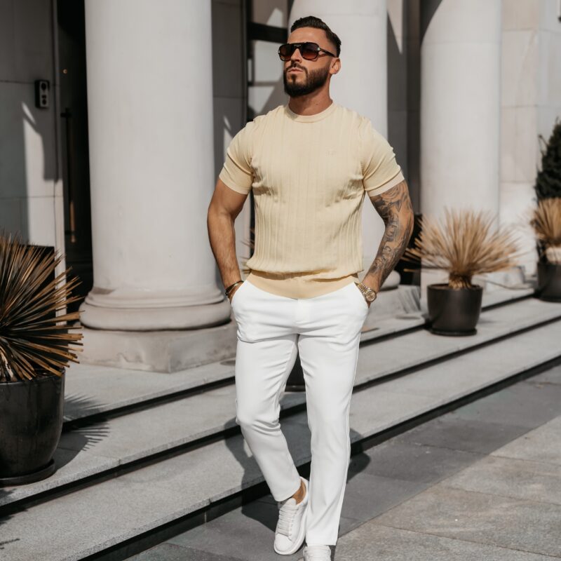 T-shirt męski XAE 2026 Beżowy