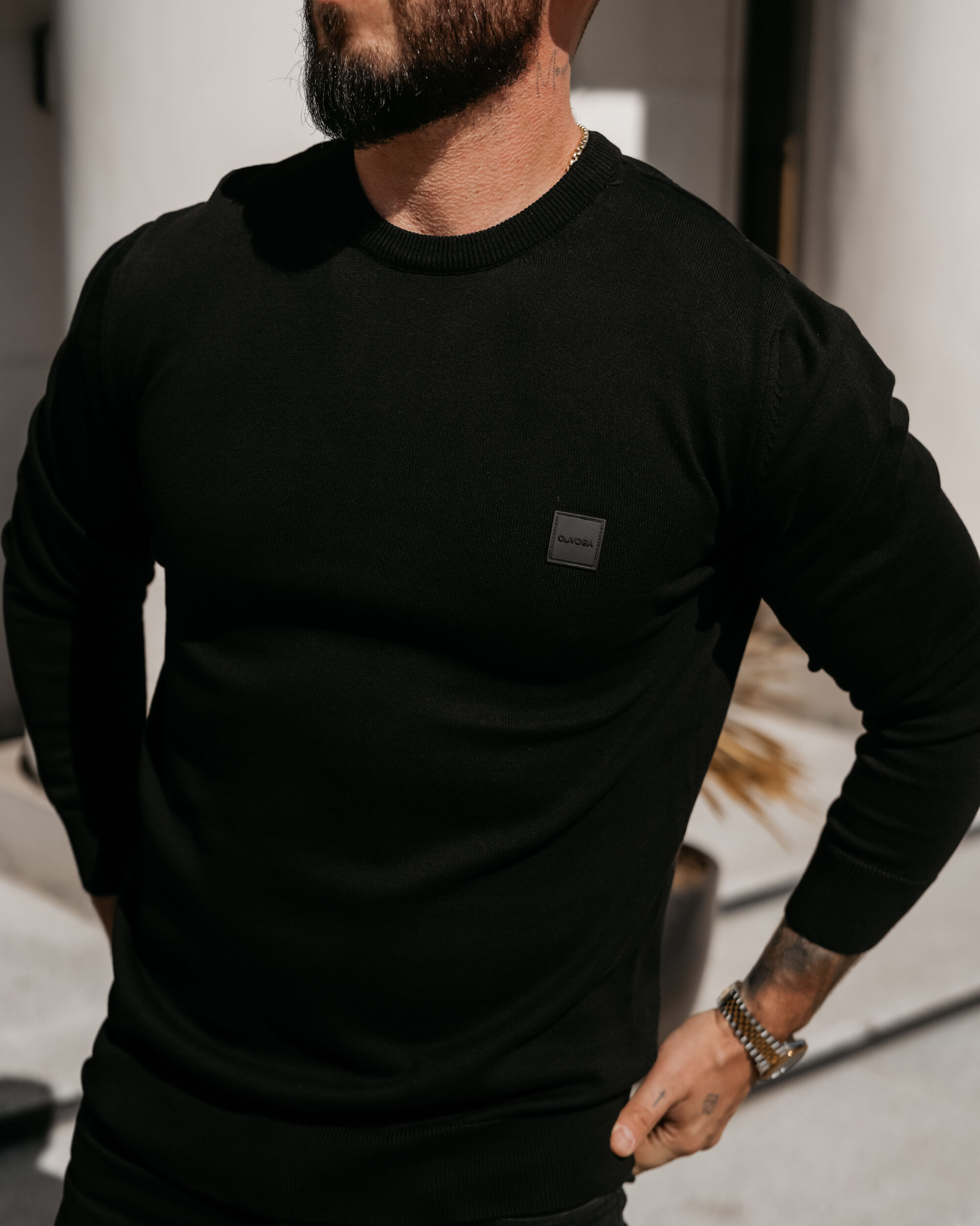 Sweter męski ALAVOS 2026 Czarny